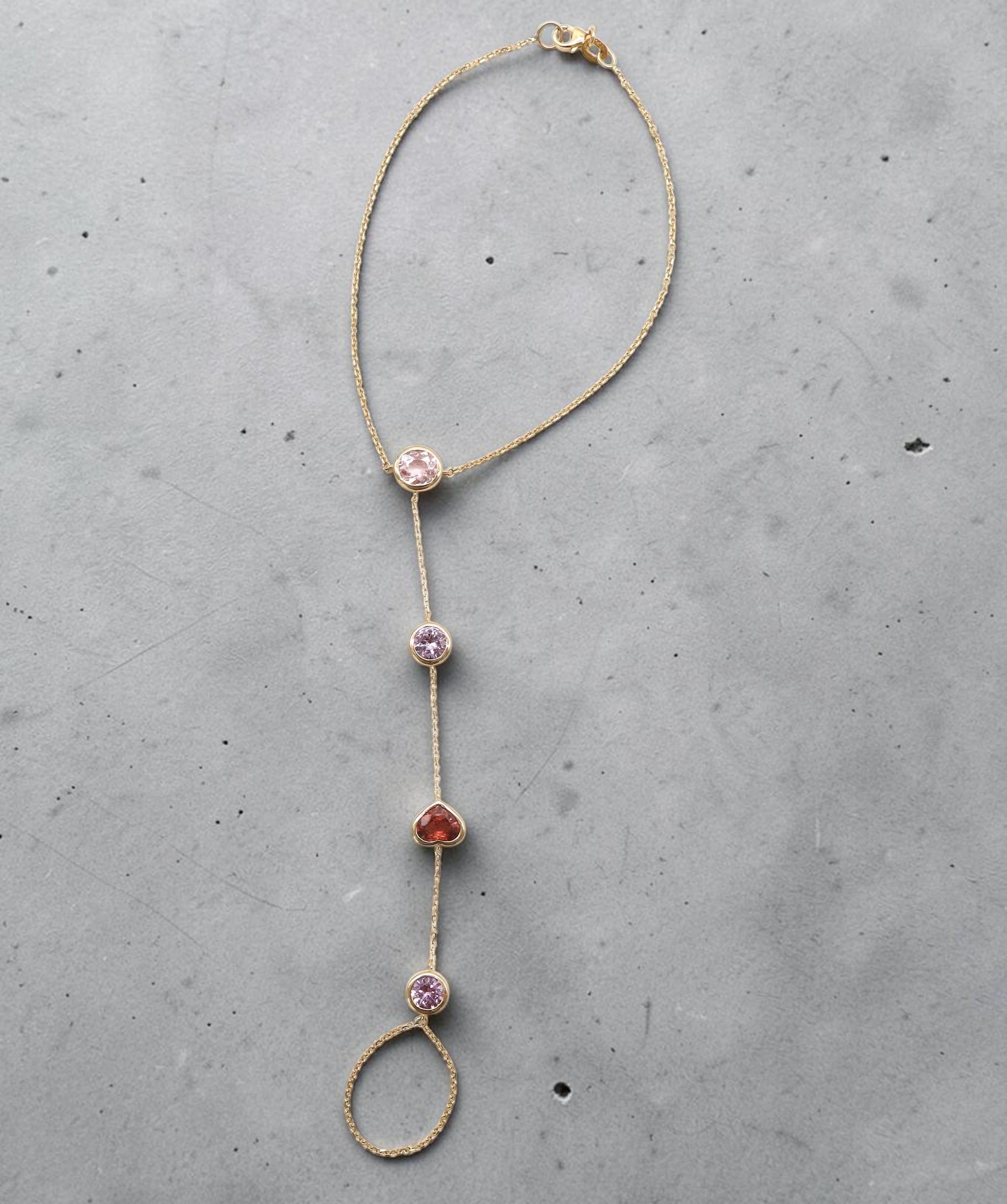 Luxury Promise Handchain Spinel Tourmaline malaya Garnet DXBS6642