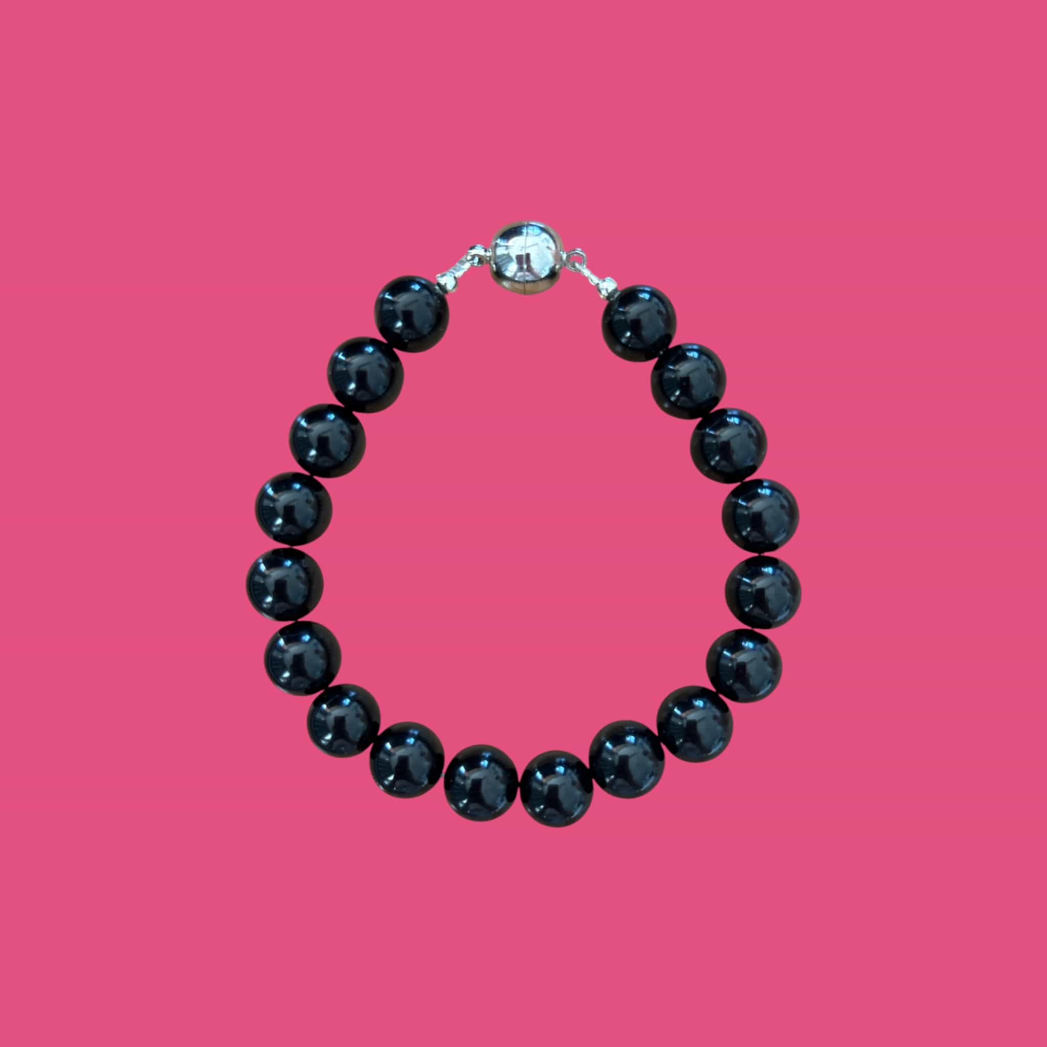 Luxury Promise Interchangeable: Onyx + Silver Magnetic Lock DXBCS5345