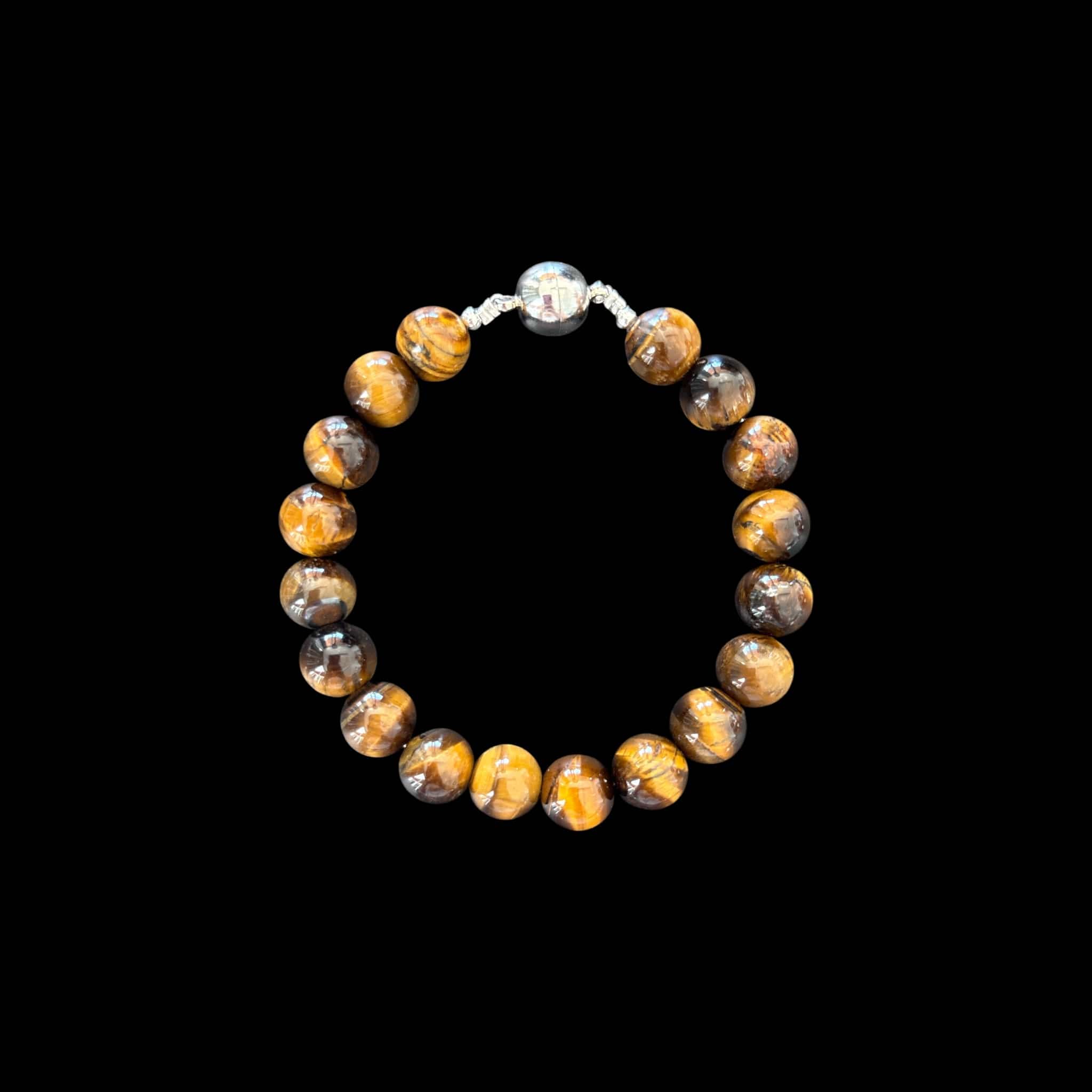 Luxury Promise Interchangeable: Tiger's Eye + Silver Magnetic Lock DXBCS5348