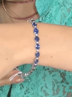 Luxury Promise K18 Sapphire Bracelet J0424HH6NF