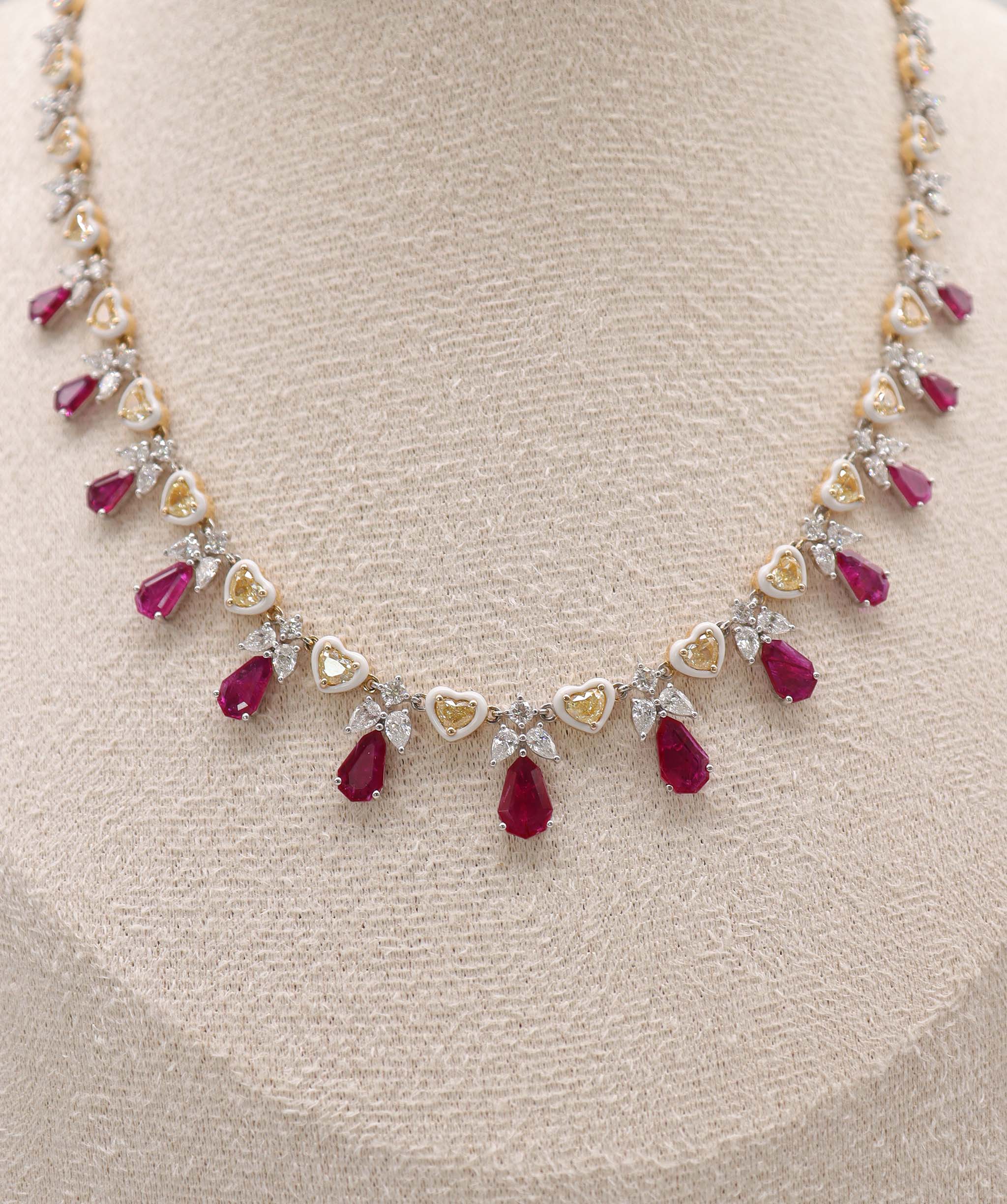 Luxury Promise KAMYEN 5.82CT RIBBON CHOKER Pendant P-G21K