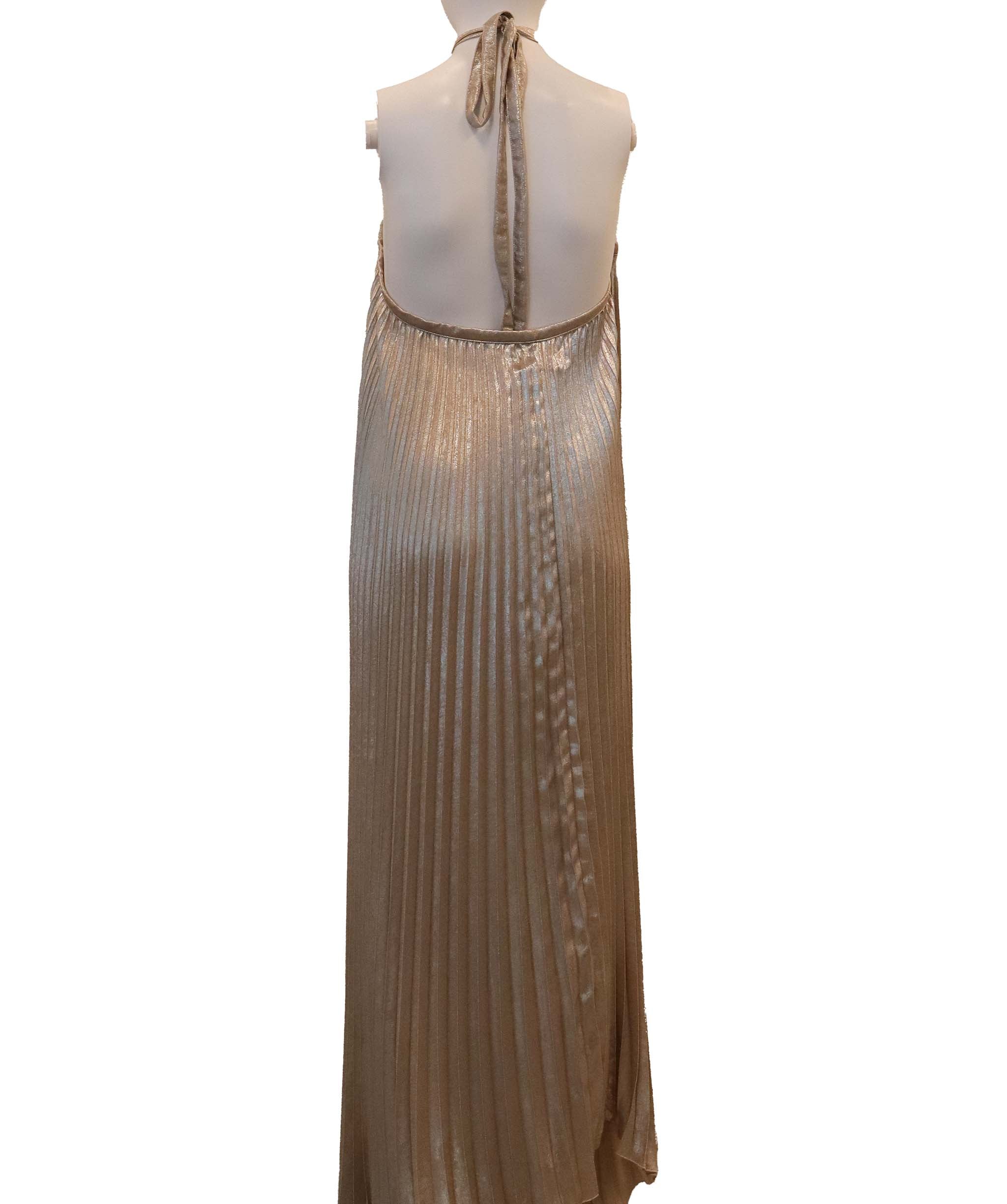 Luxury Promise L'IDEE Dessert Shimmer Halter Gown in Medium size DXBCS0743
