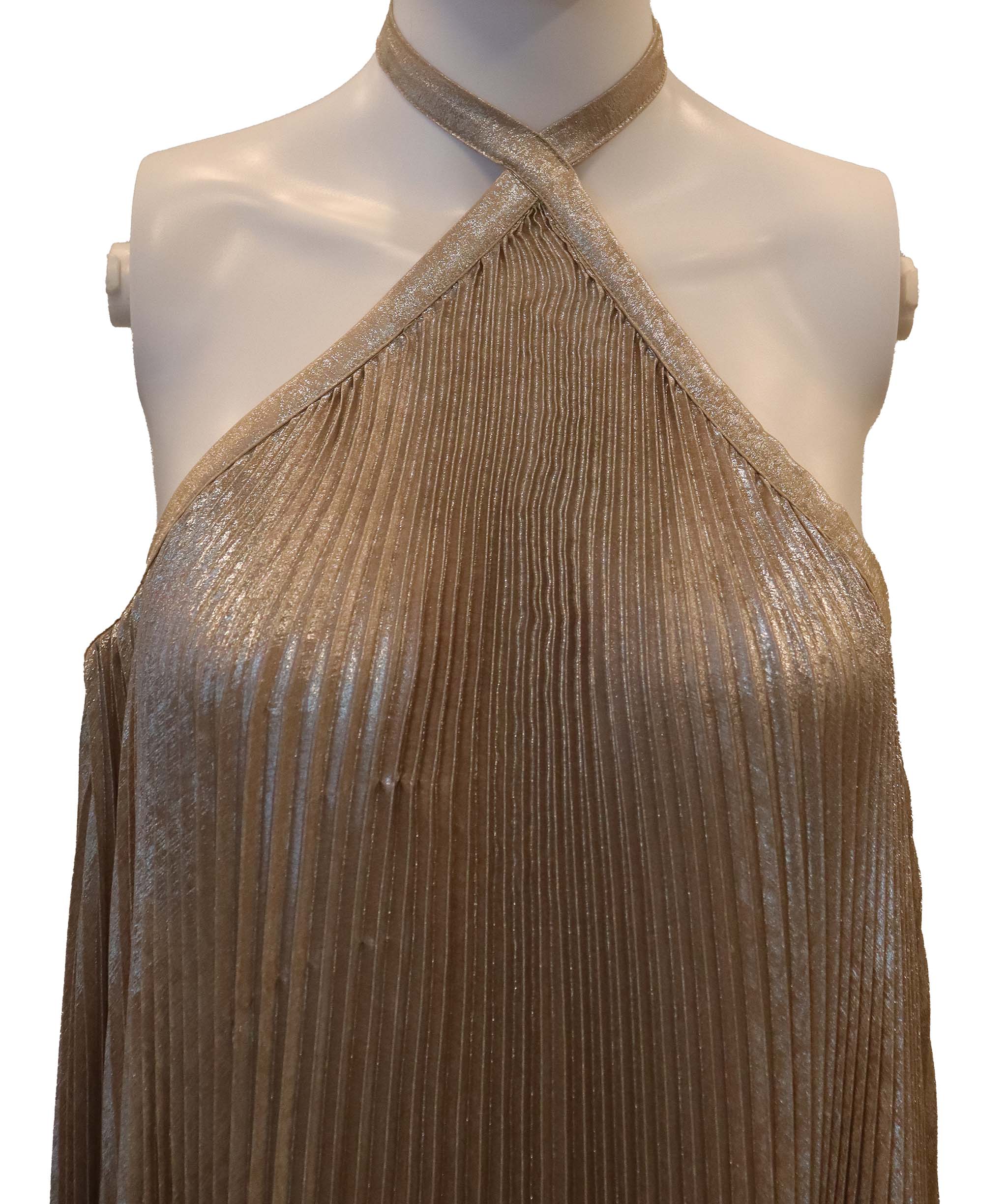 Luxury Promise L'IDEE Dessert Shimmer Halter Gown in Medium size DXBCS0743