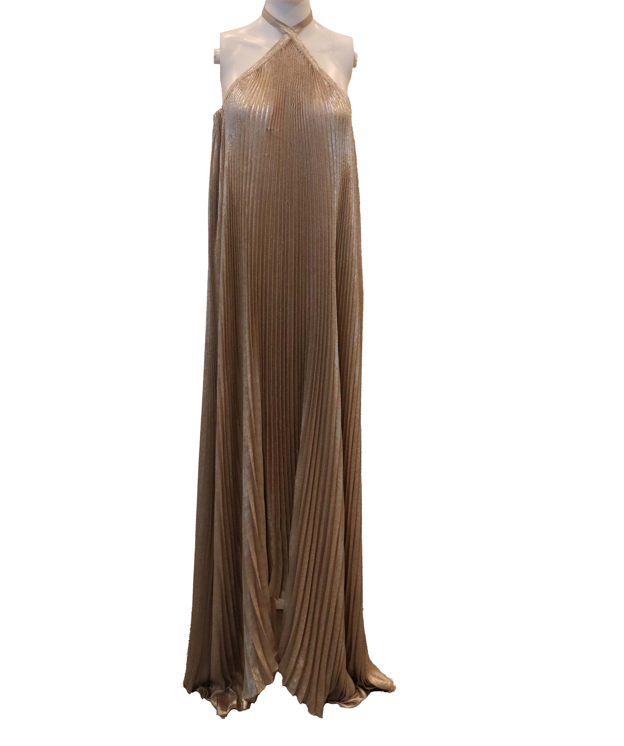 Luxury Promise L'IDEE Dessert Shimmer Halter Gown in Medium size DXBCS0743