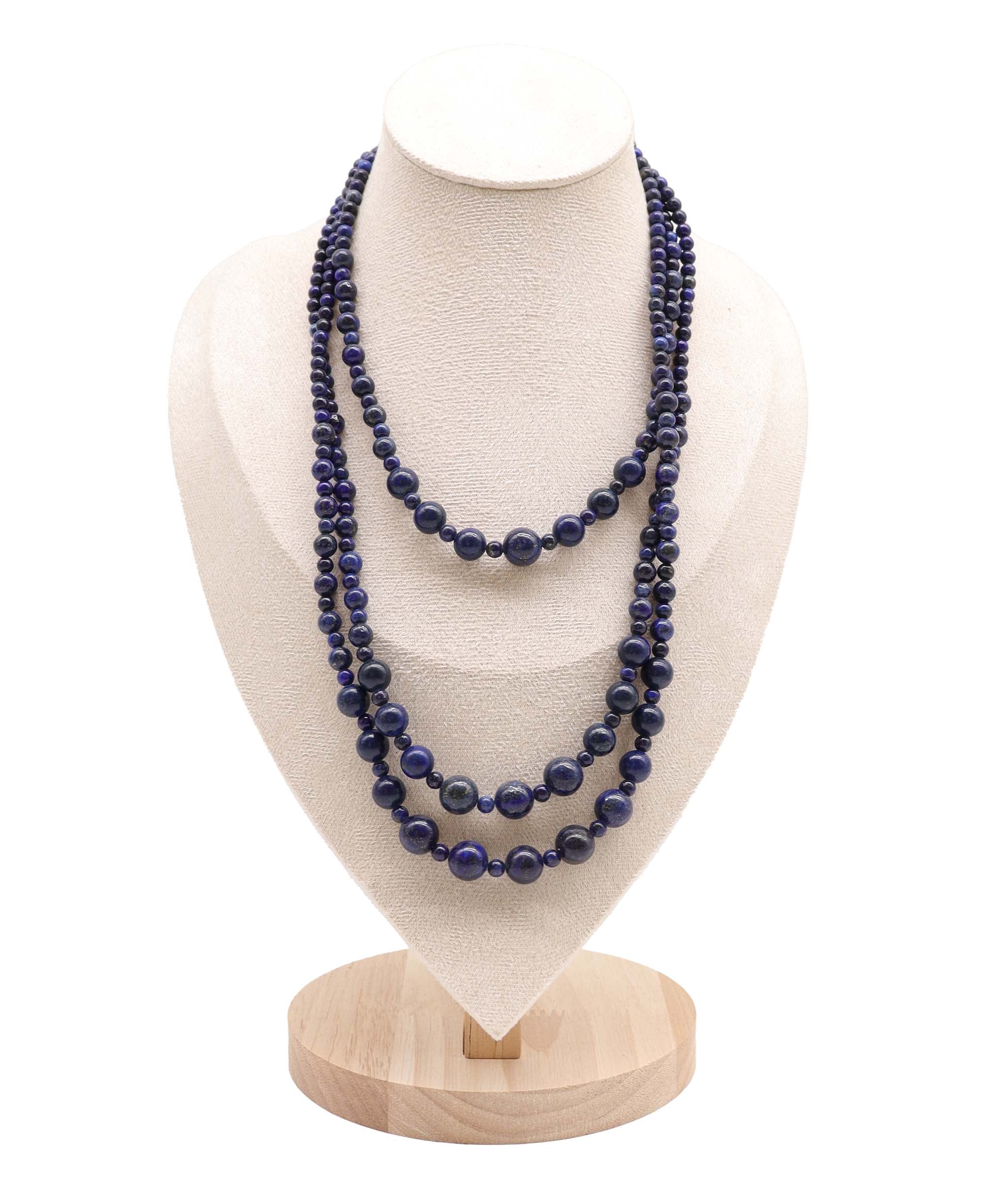 Luxury Promise Lapis Lazuli Trinity Necklace RDC0674