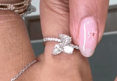 Luxury Promise Mixed Fancy Cut Diamond Ring in Pt900 / D0.92/0.12ct / 6.5US 2074 JJC1040