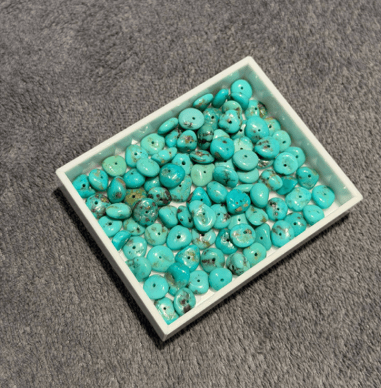 Luxury Promise Natural Tourquise beads from Iran ( price for 1 stone) DXBCS2729