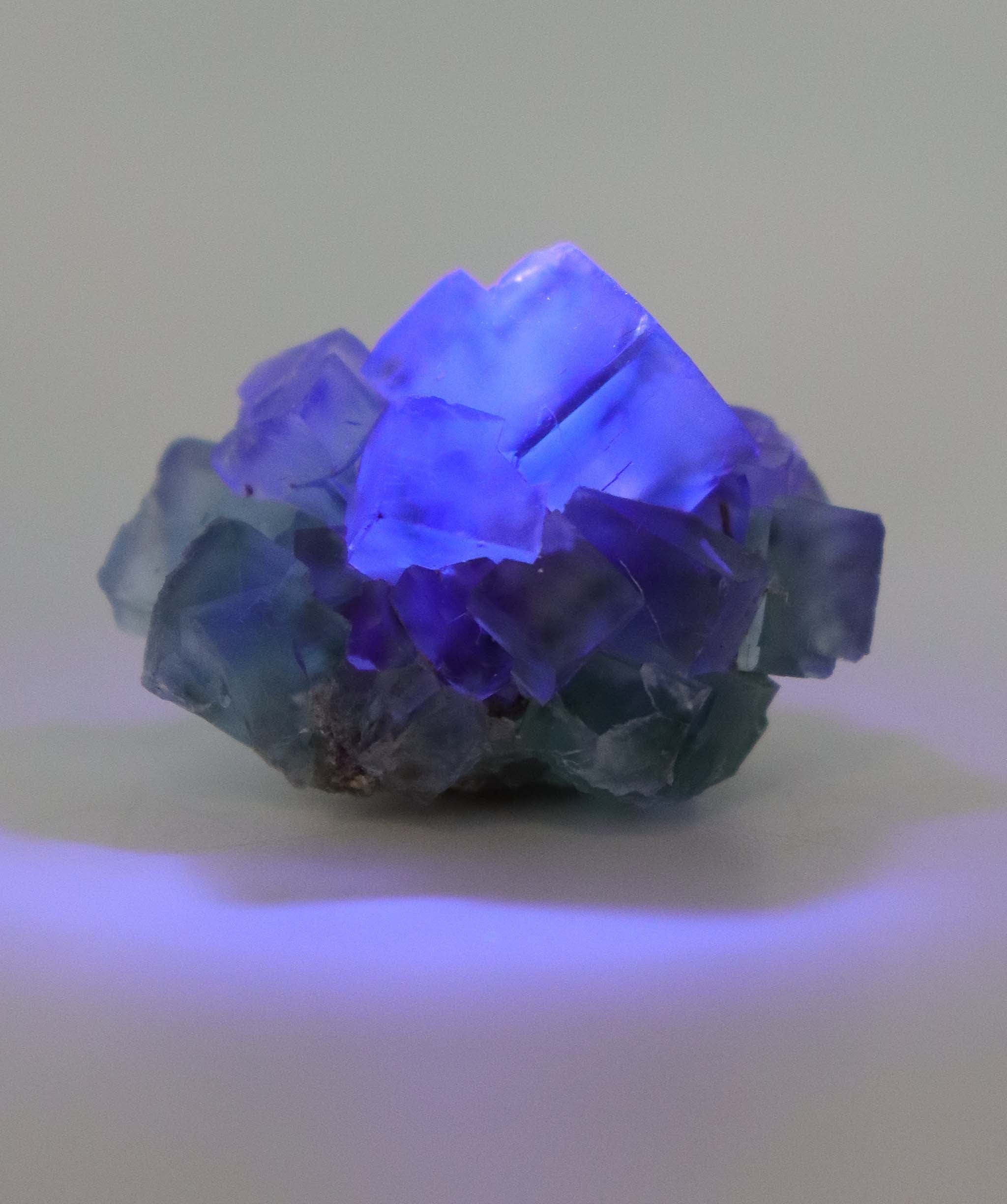 Luxury Promise Neon Lagoon Fluorite Crystal from Namibia Mini (strong fluorescence) RDC0190
