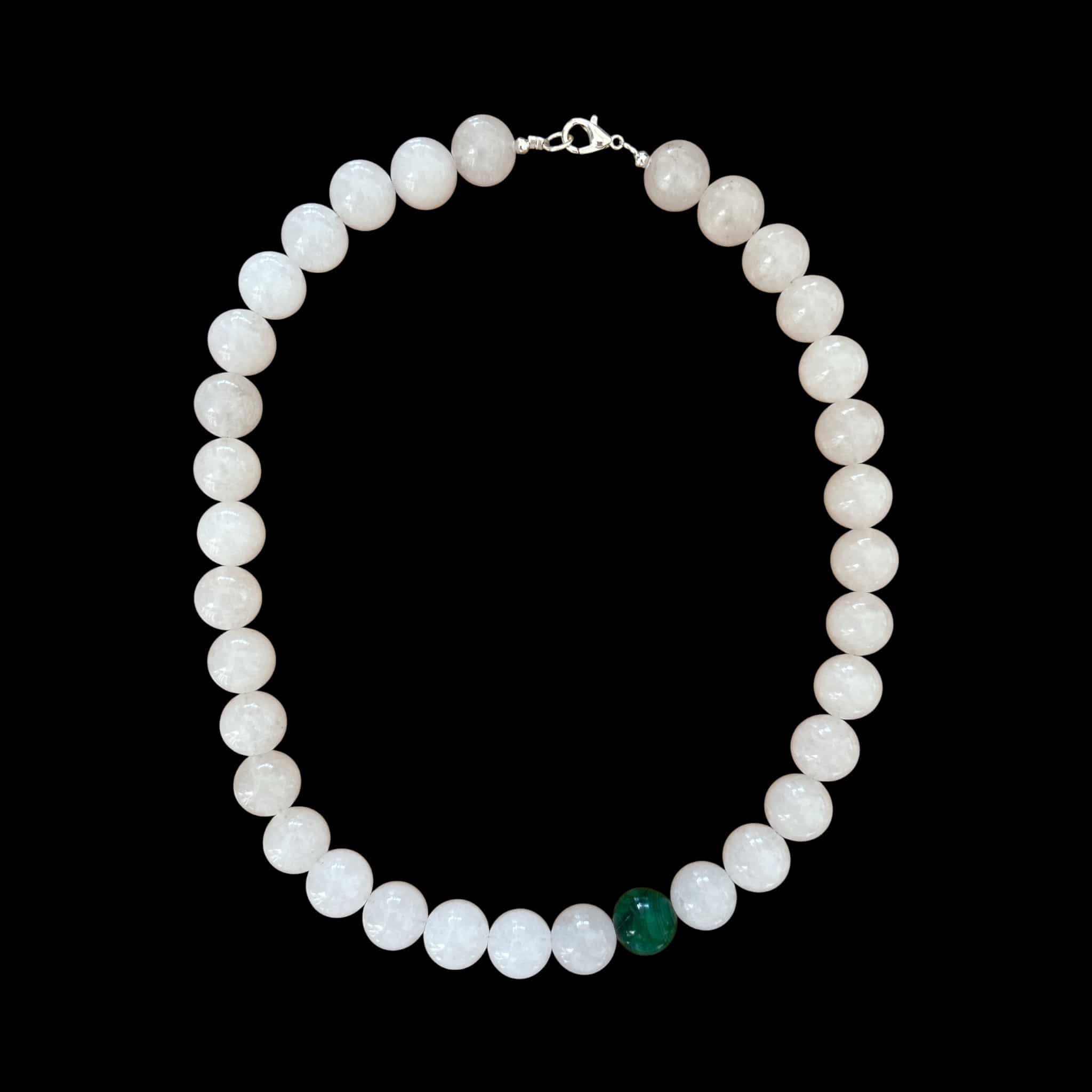 Luxury Promise North Star Necklace: White Agate + Malachite DXBCS5332