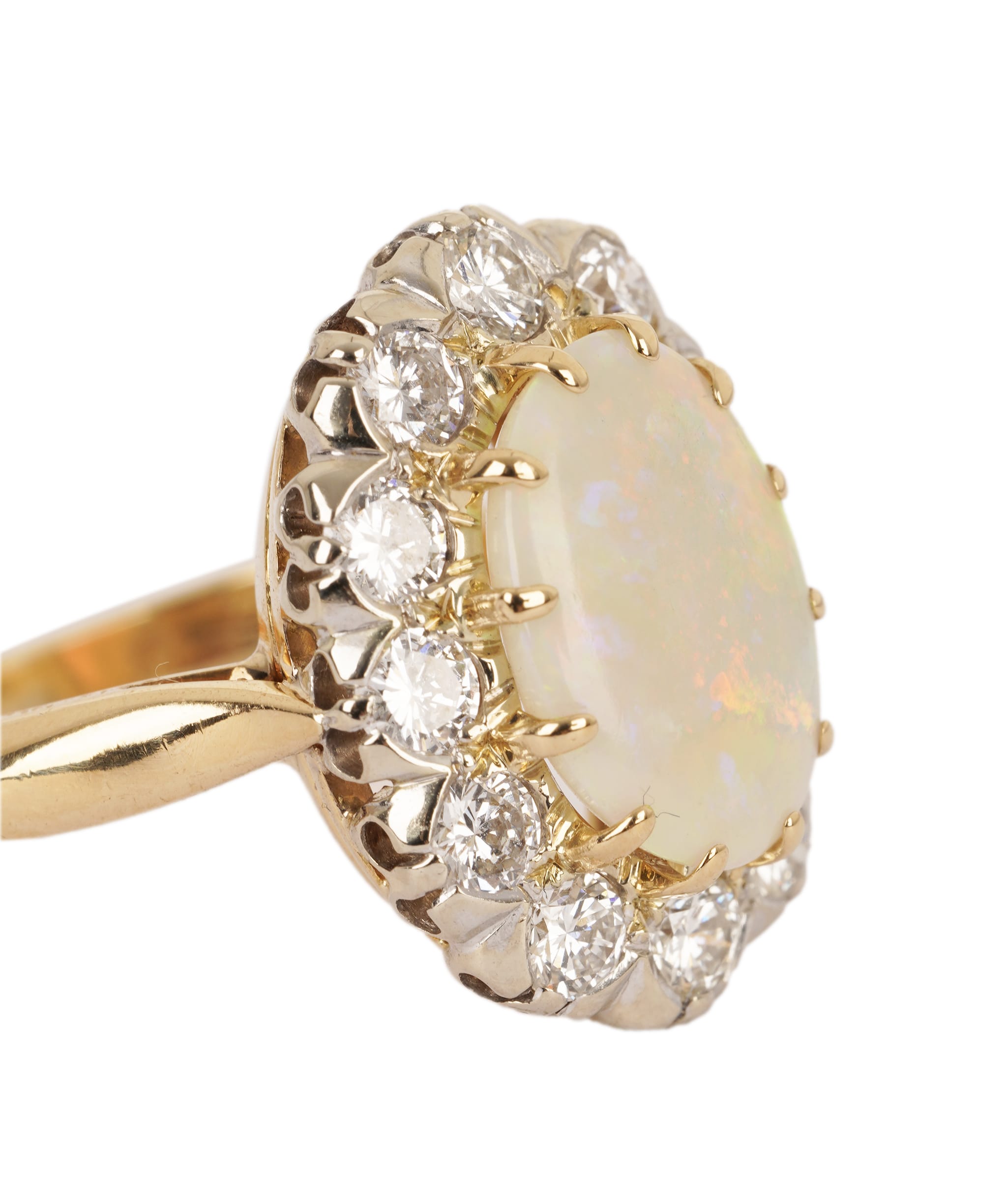 Luxury Promise Opal and Diamond Cluster Ring WA90694