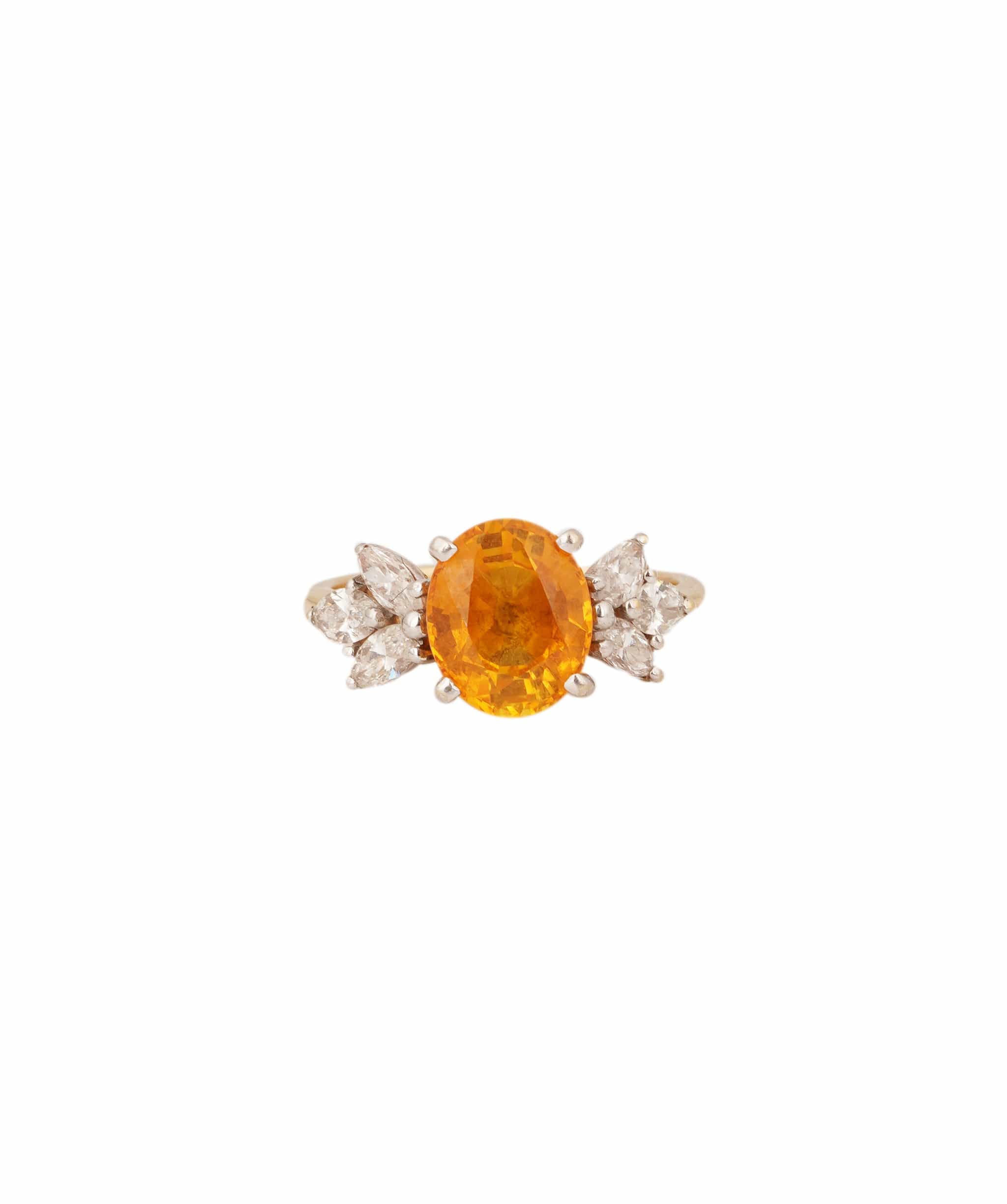 Luxury Promise Orange Sapphire and Diamond Ring WAHA52
