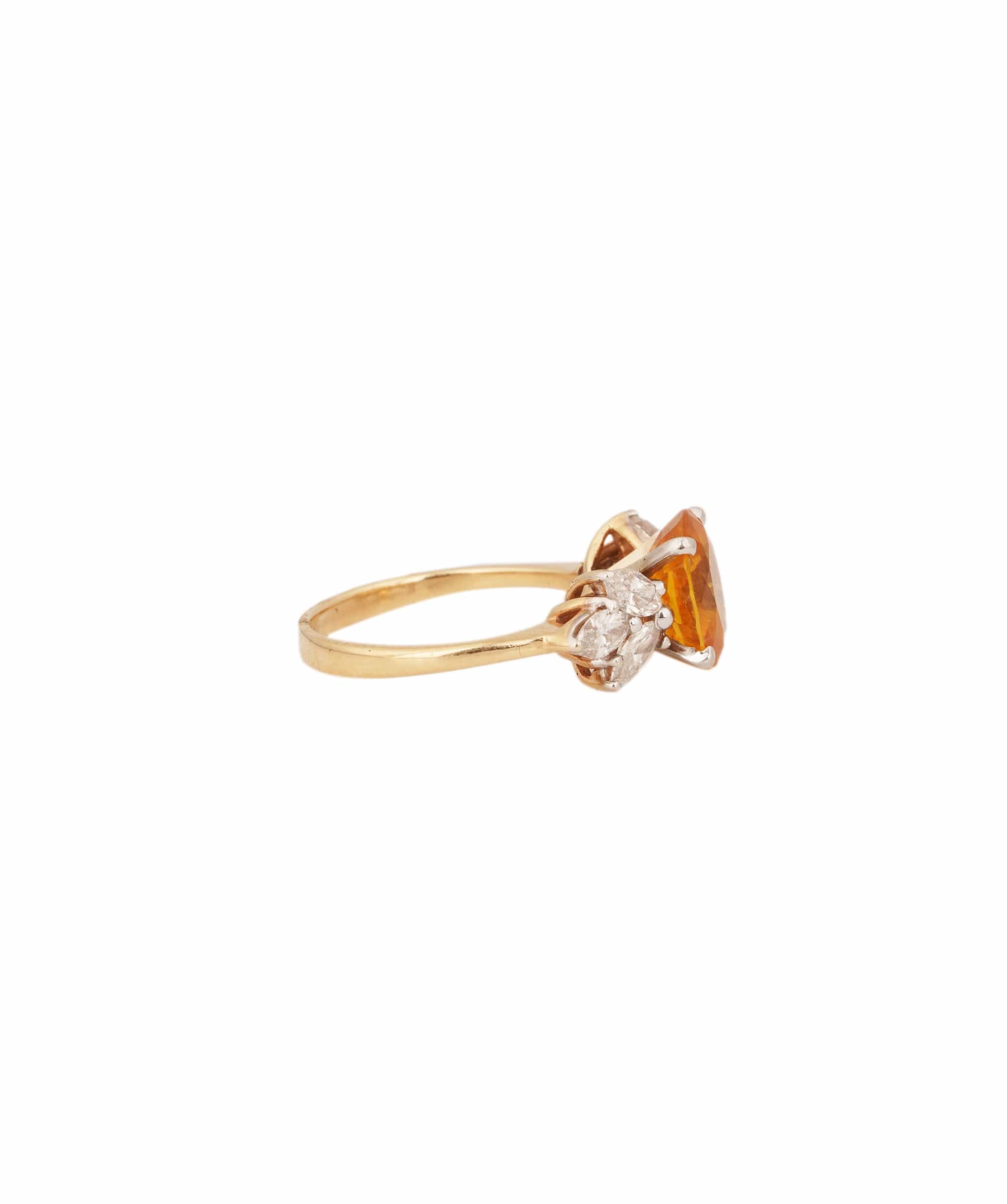 Luxury Promise Orange Sapphire and Diamond Ring WAHA52