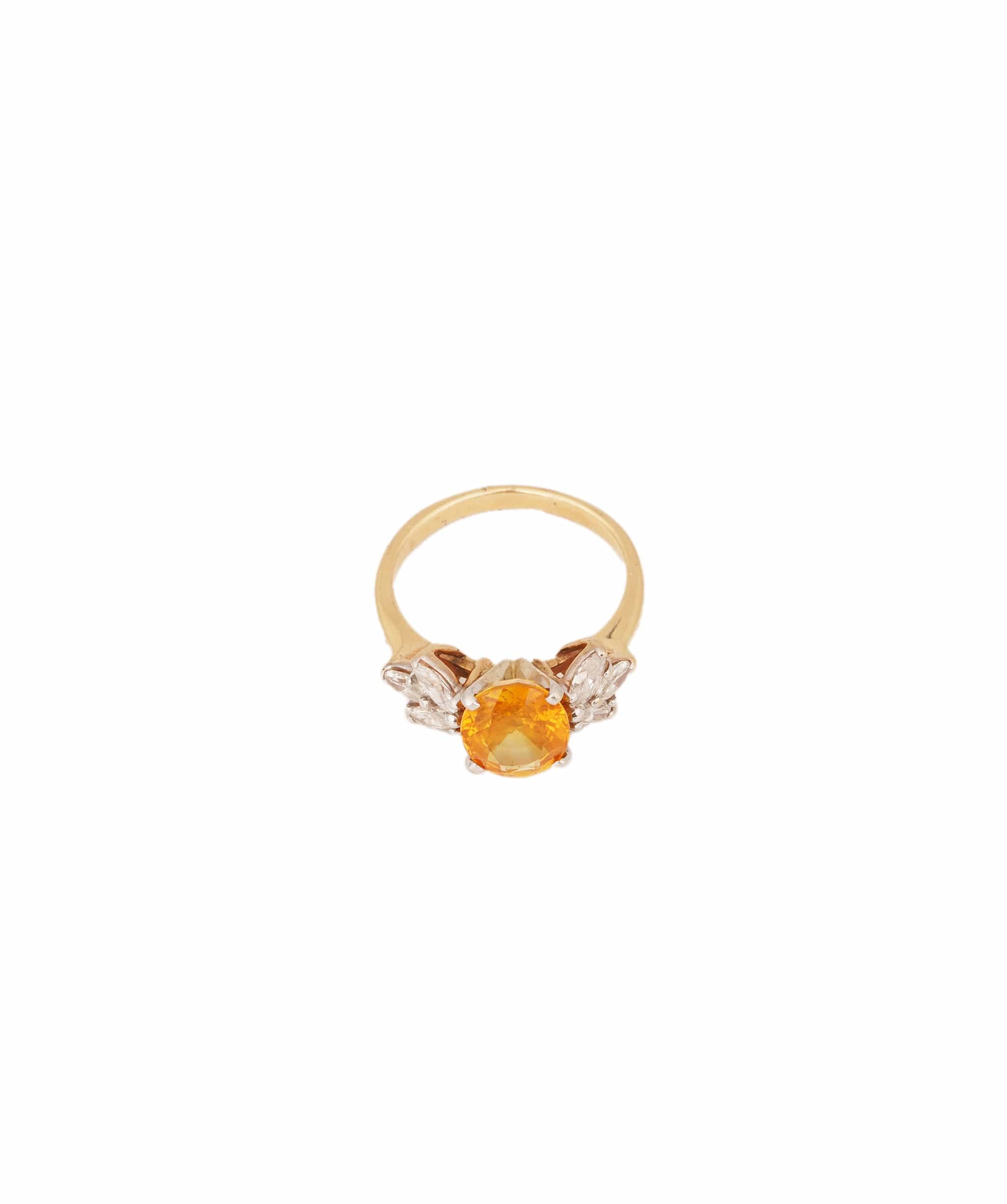 Luxury Promise Orange Sapphire and Diamond Ring WAHA52