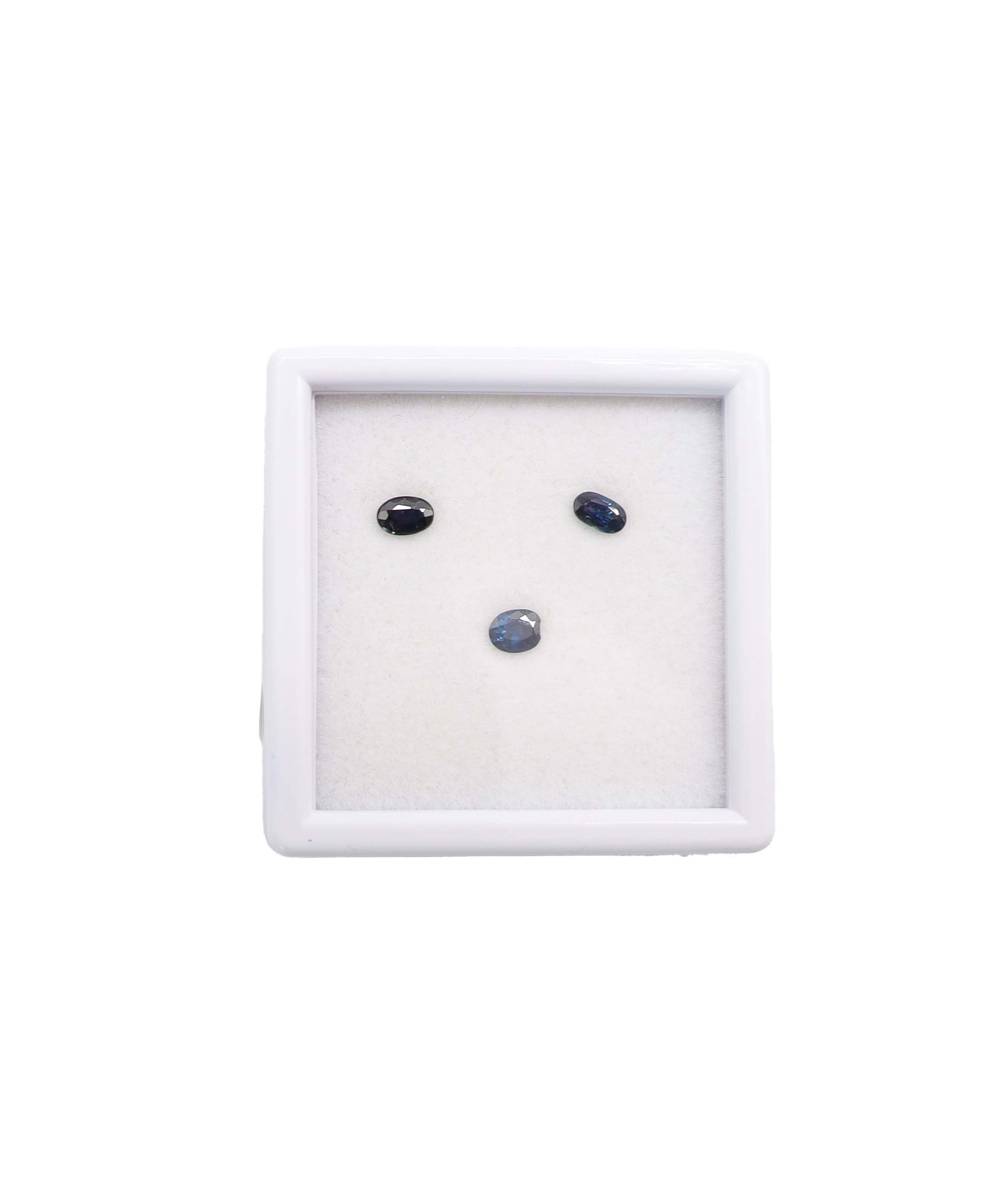 Luxury Promise OVAL BLUE SAPPHIRE Total 0.85 Natural Pack of 3 DXBN0333