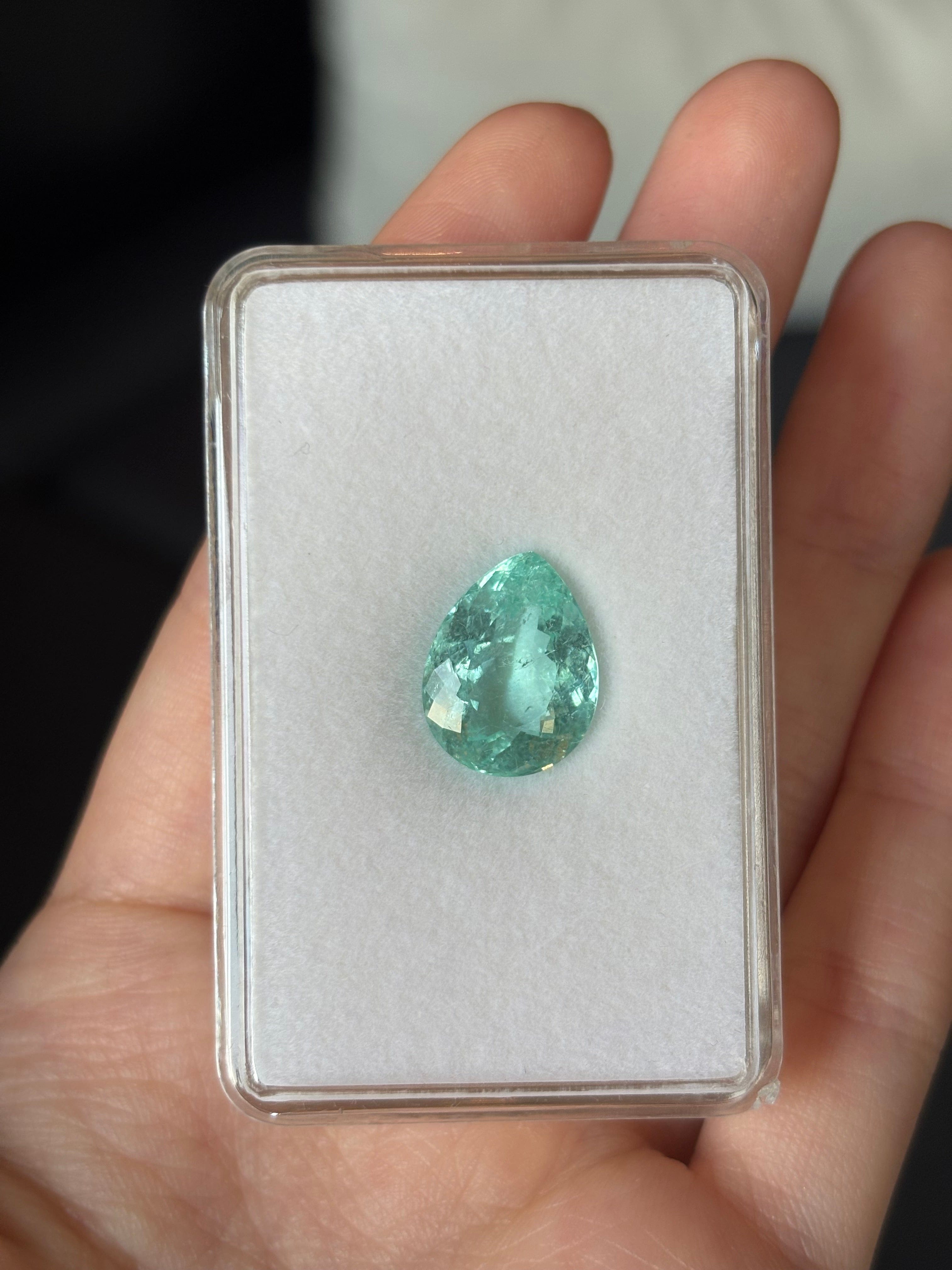 Luxury Promise P-1 7.06ctParaiba Pear DXBCD1503