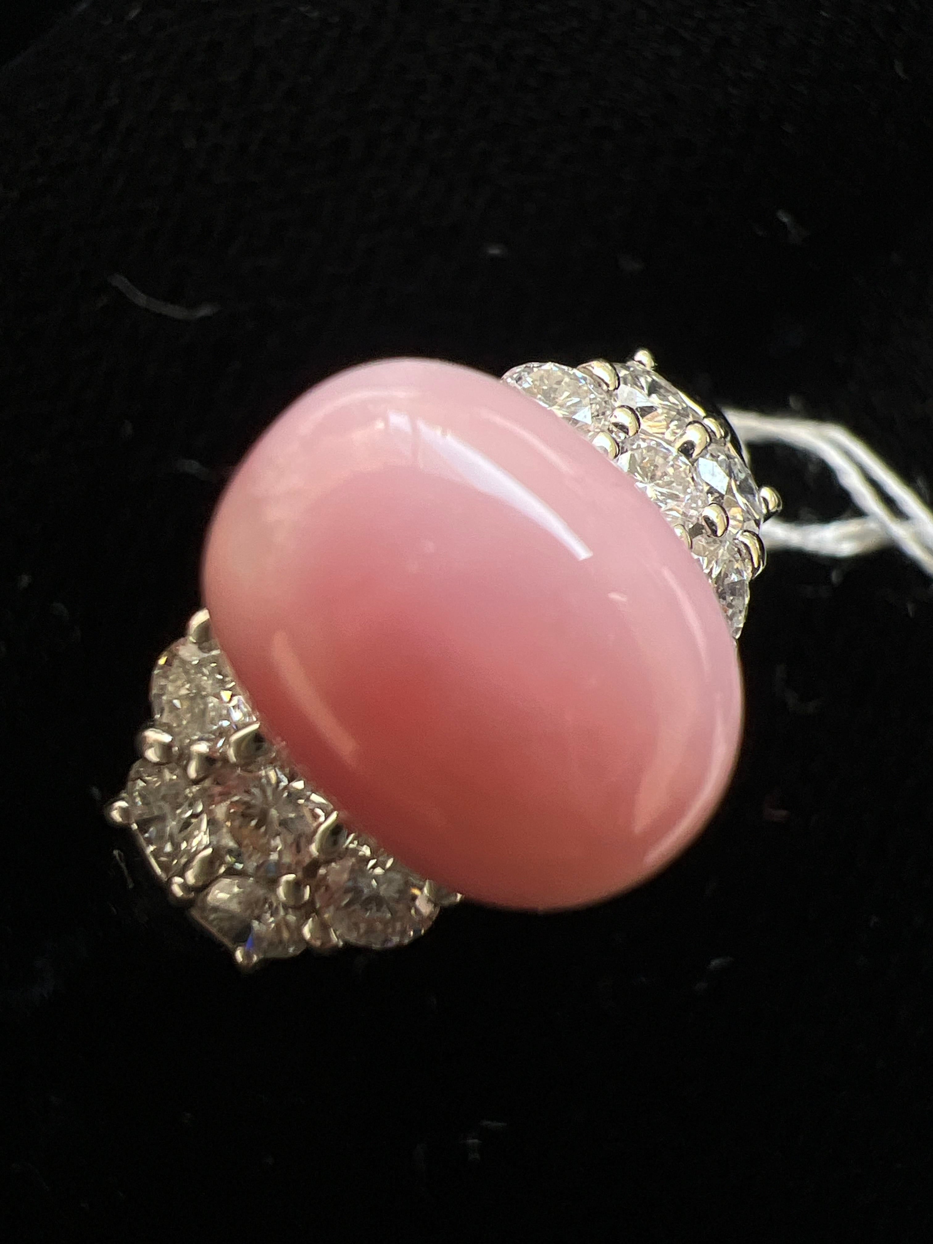 Luxury Promise P900 CONCH PEARL RING KP 4.37 DA 0.50 7.7g 24-43363