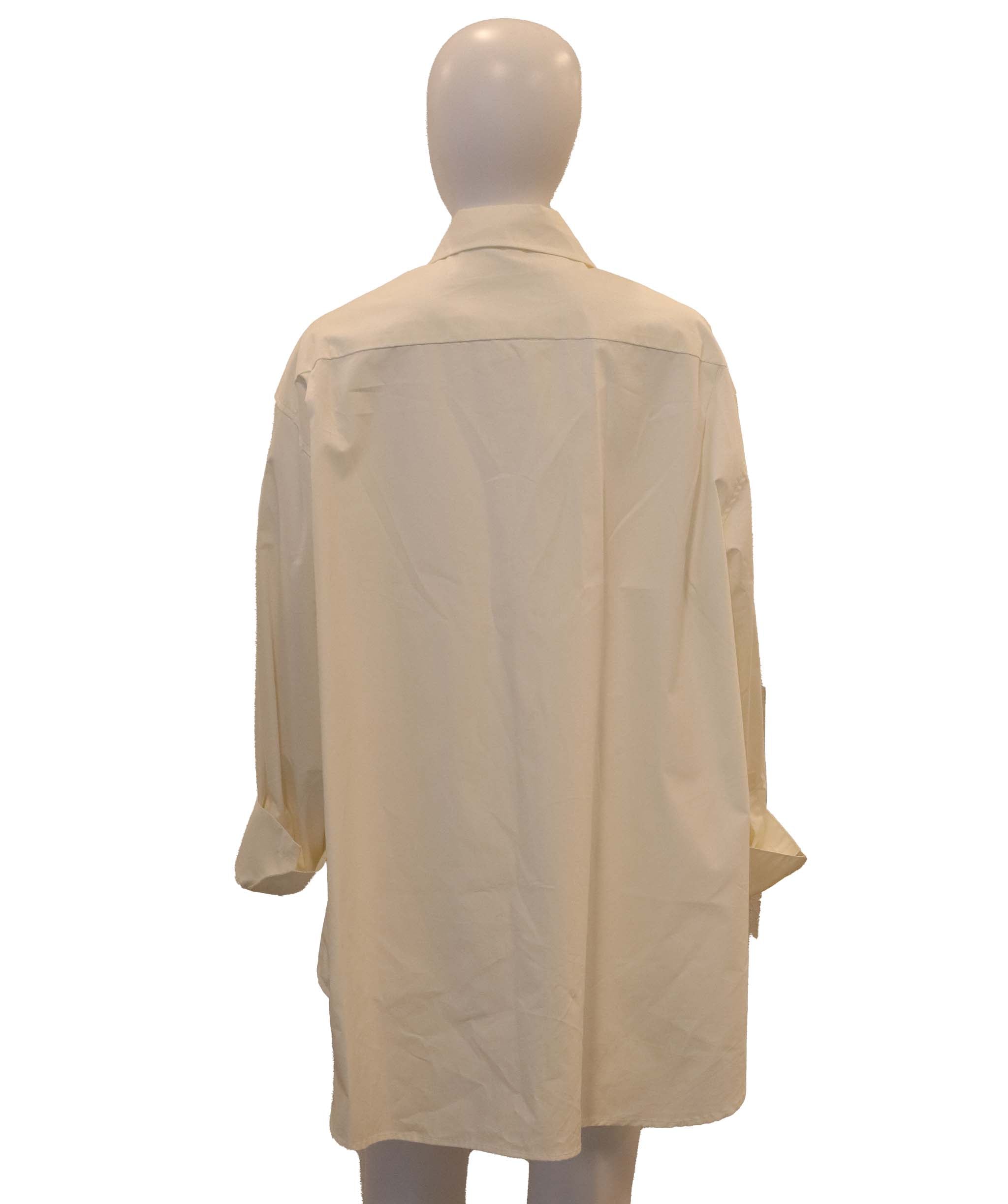 Luxury Promise Paper Moon Oversize Ultra white button-down shirt DXBCS0744