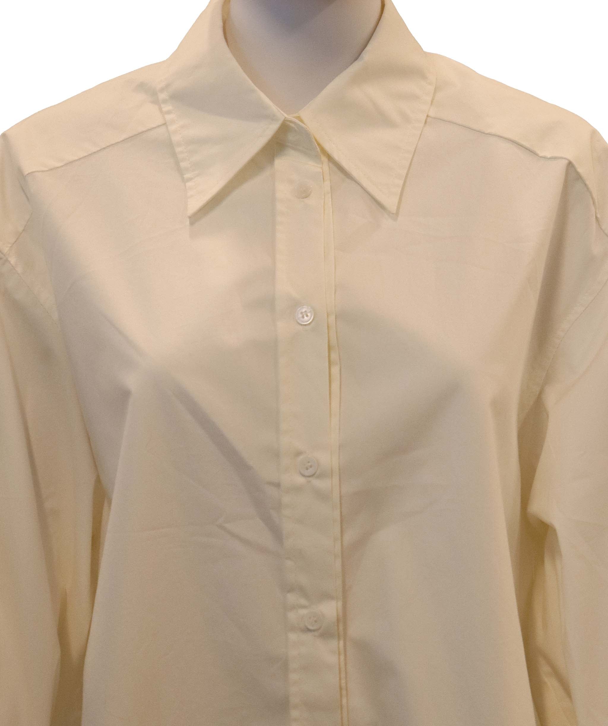 Luxury Promise Paper Moon Oversize Ultra white button-down shirt DXBCS0744