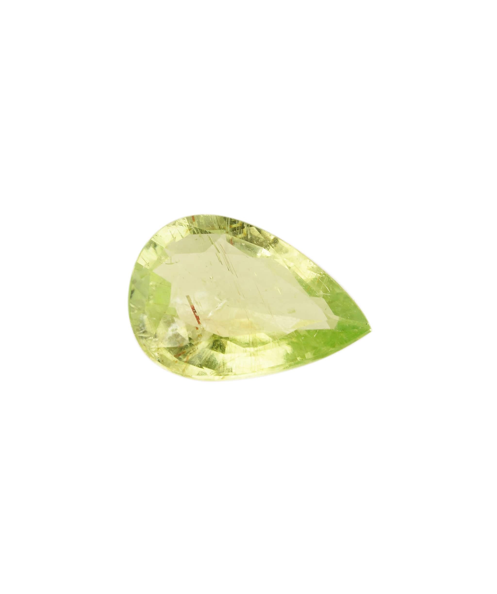 Luxury Promise Paraiba Neon Green Pear 0.76 crt ANC1577