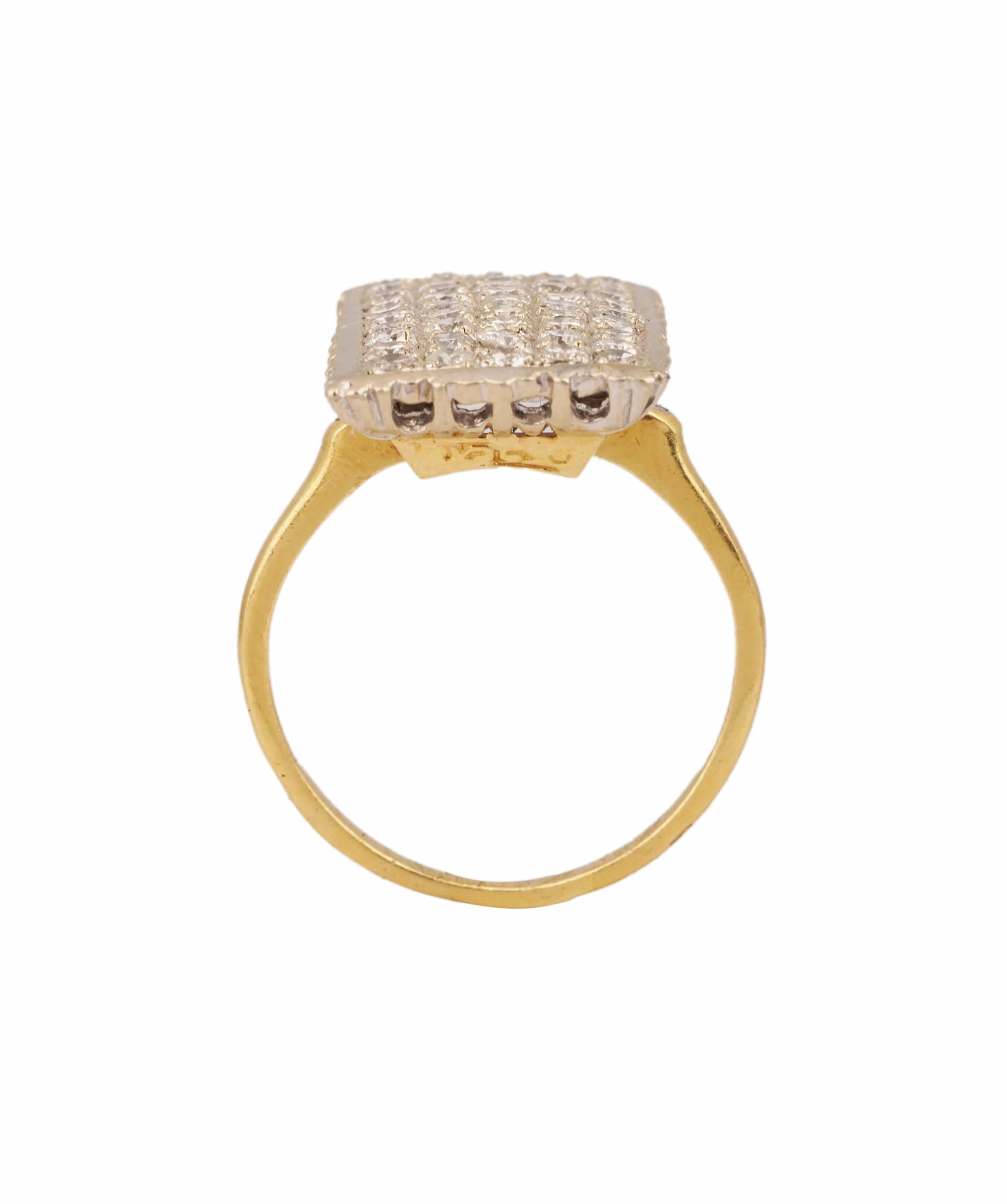 Luxury Promise Pave Diamond Square Ring WA23956