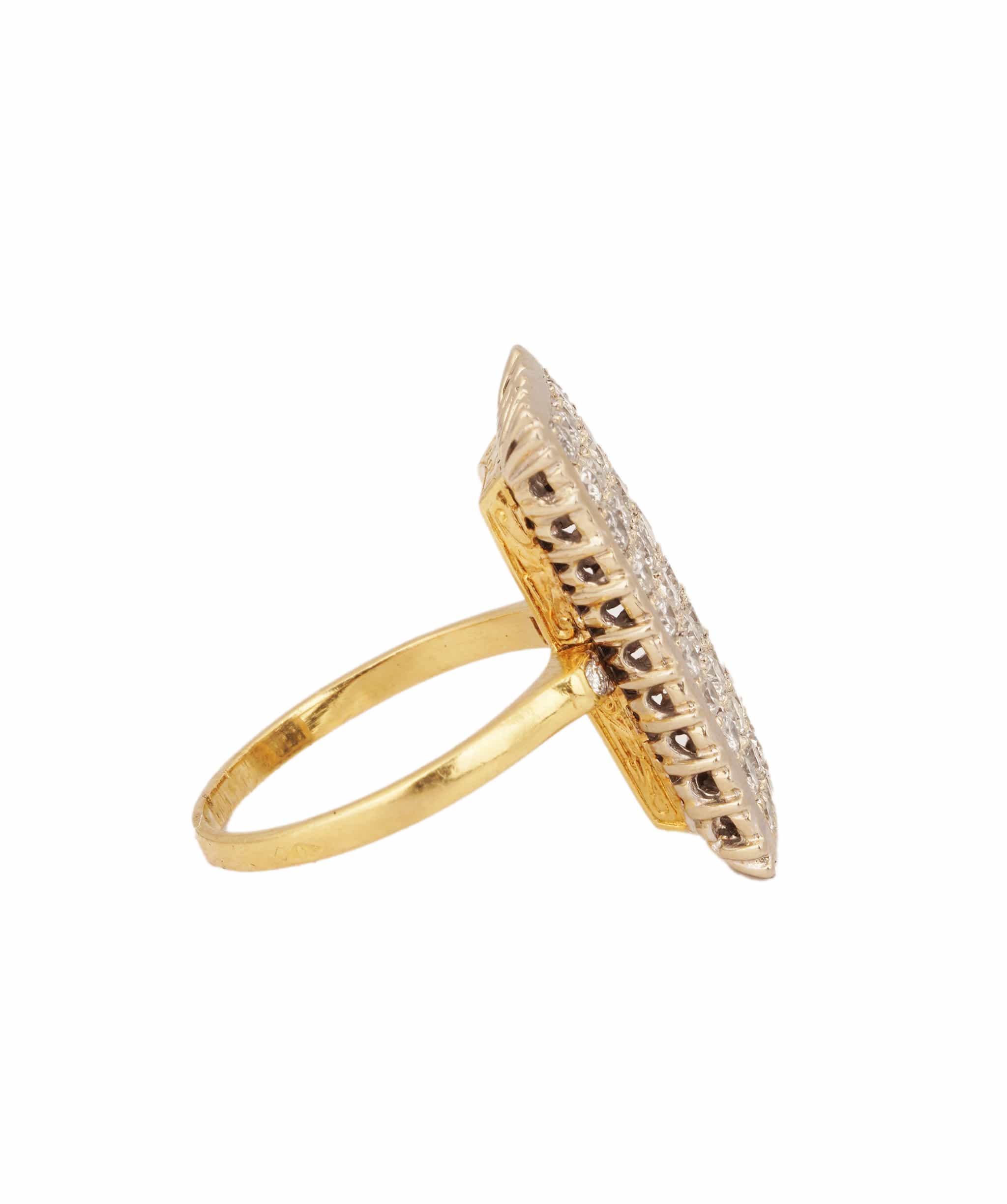 Luxury Promise Pave Diamond Square Ring WA23956