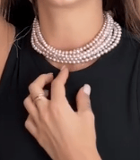 Luxury Promise Pink Pearls Freshwater Cultured DXBCS2897