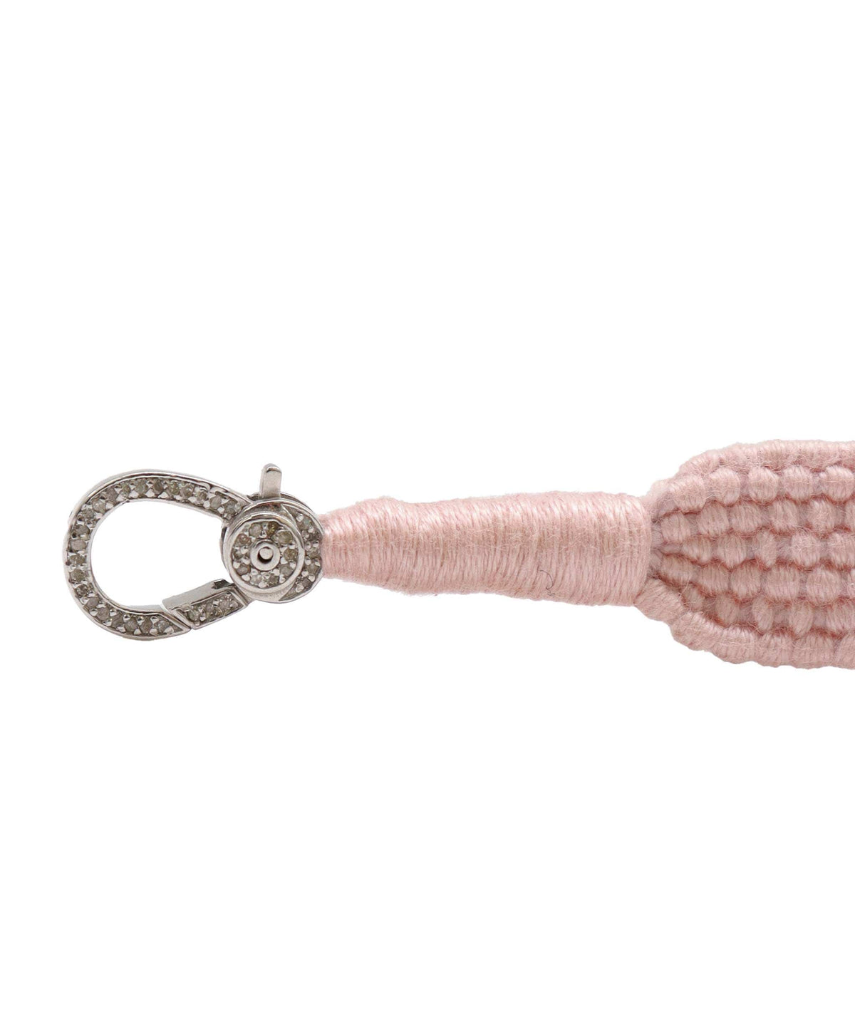 Luxury Promise Pink Tourmaline & Diamond Light Pink Thread Friendship Bracelet DXBCD2259