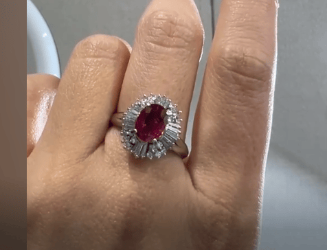 Luxury Promise Pm900 Ruby Ring J1016AUSE8