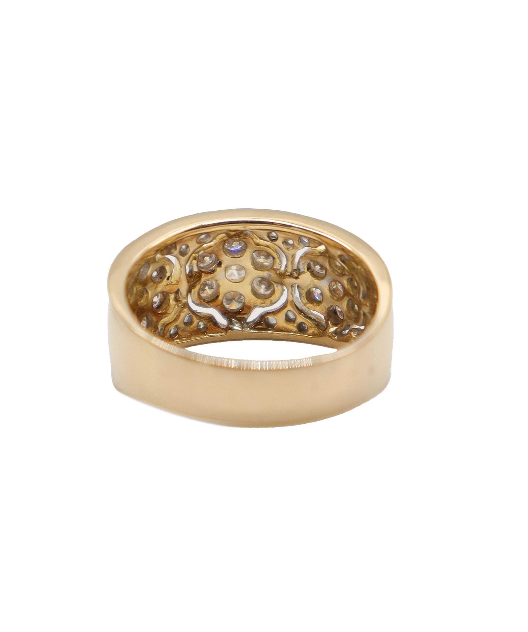 Luxury Promise Ponte Vecchio 11.5 size ring, diamond 0.70ct, K18 YG yellow gold 750, Diamond Ring, Ponte Vecchio DXBS4029