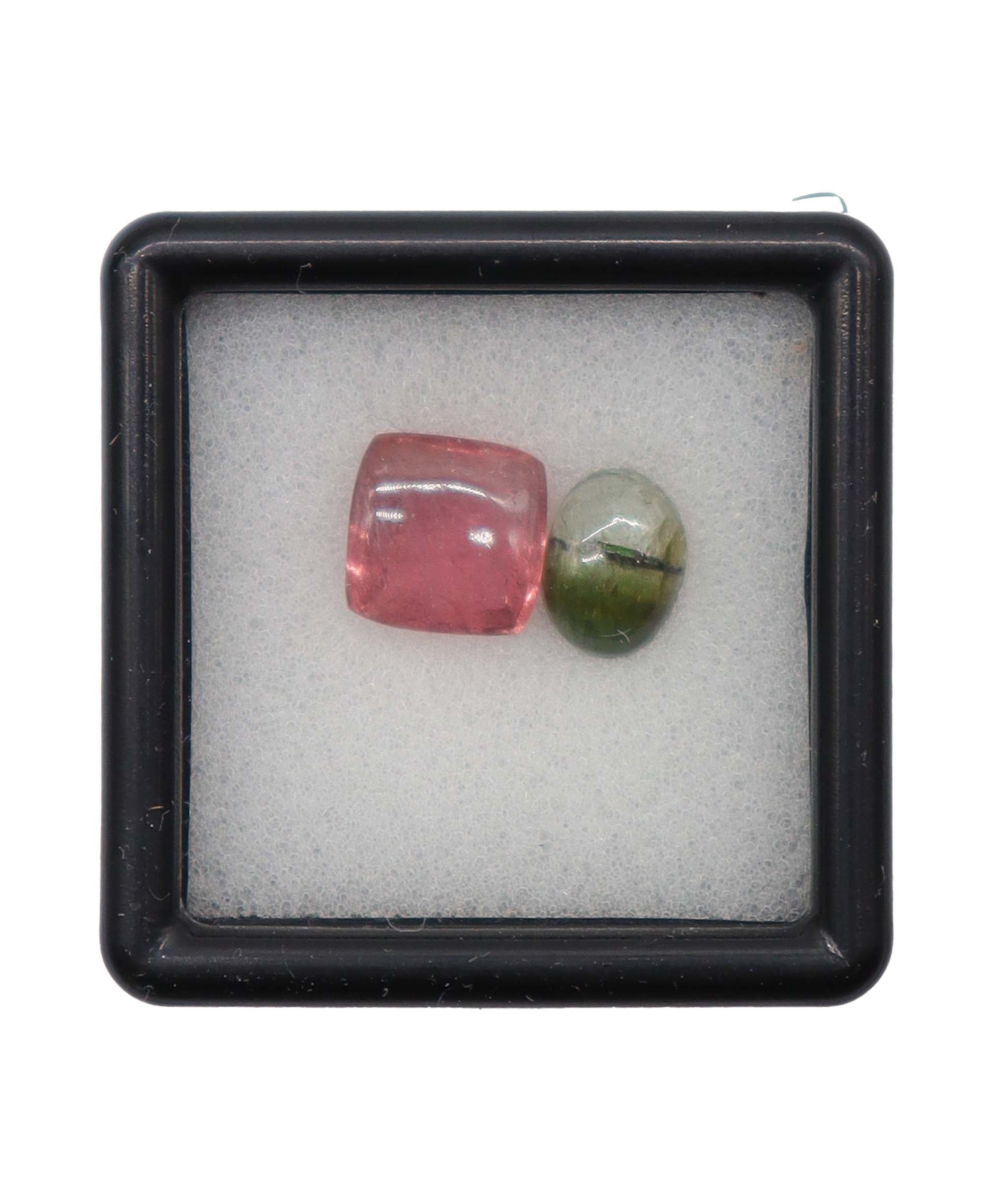 Luxury Promise Princess Cut Tourmaline 2.09ct Green Tie Dye Tourmaline 0.95ct Total: 3.1ct ASC6368