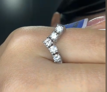 Luxury Promise Pt850 Jewelry Maki Diamond Ring 0.78 4.7g Proof J0912G3K4B