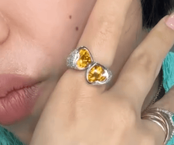 Luxury Promise Pt900 Golden Sapphire Ring J0416732N9