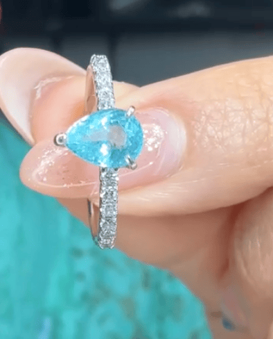 Luxury Promise Pt900 Paraiba Tourmaline Ring J03264EVDH