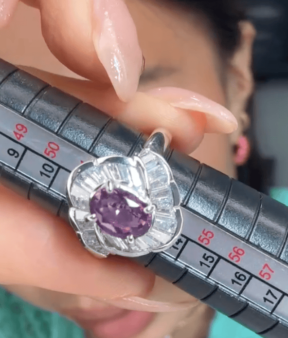 Luxury Promise Pt900 Purple Sapphire Ring J0416J2MHV
