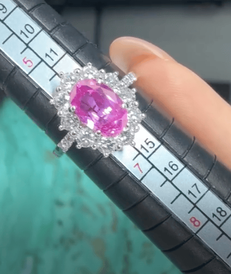 Luxury Promise Pt950 Pink Sapphire Ring J04243B8V3