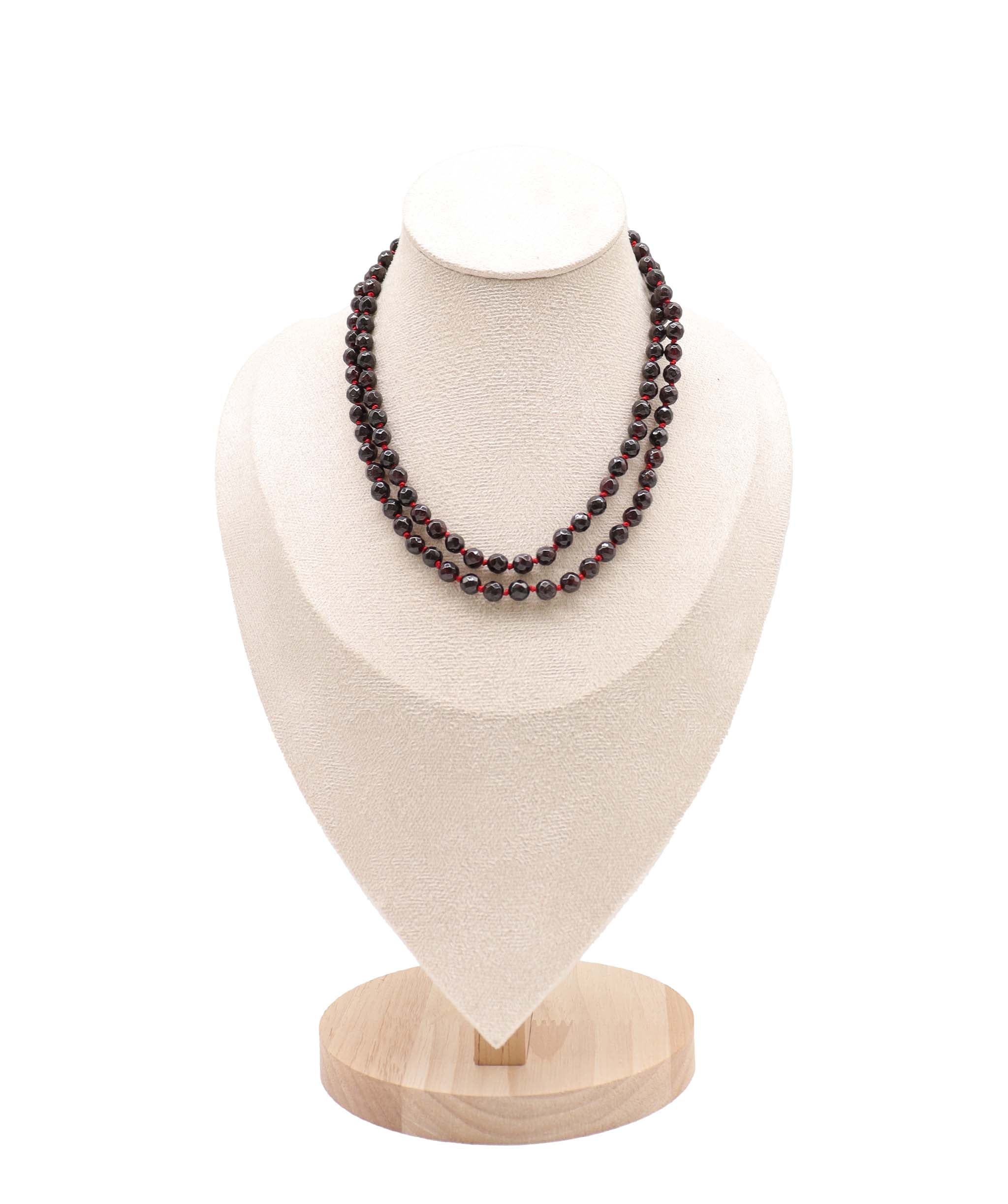 Luxury Promise Red garnet necklace infinity RDC0690