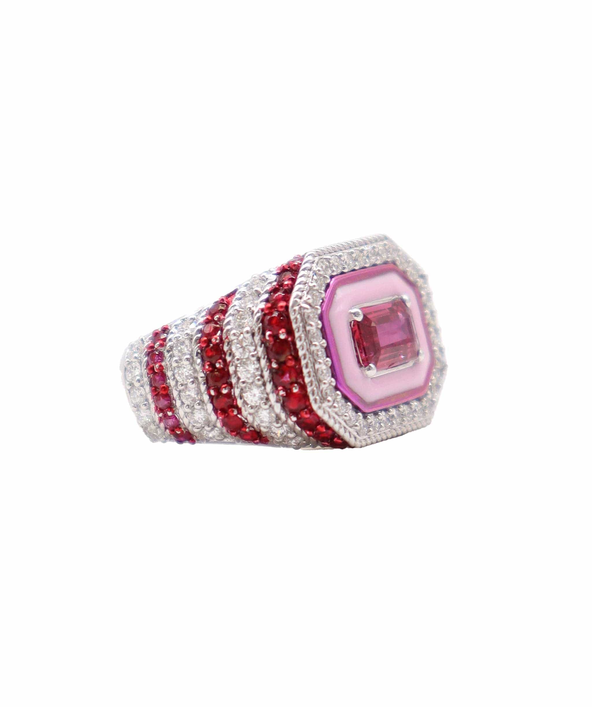 Luxury Promise Ring Baby Pink EU-47 Gold: 5.329 / Diamond: 0.630 / CS: 1.170 R-U16G ASC6548
