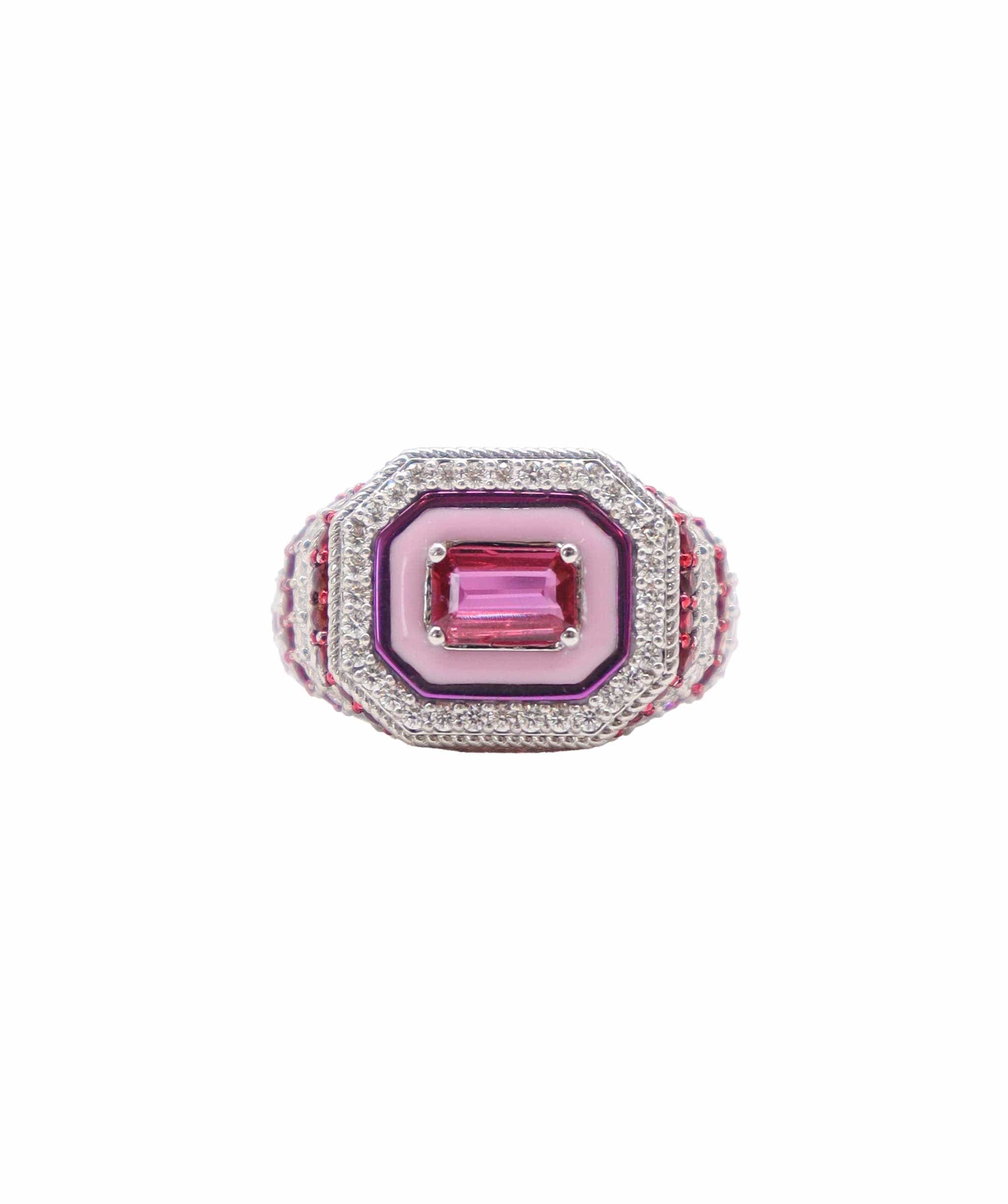Luxury Promise Ring Baby Pink EU-47 Gold: 5.329 / Diamond: 0.630 / CS: 1.170 R-U16G ASC6548