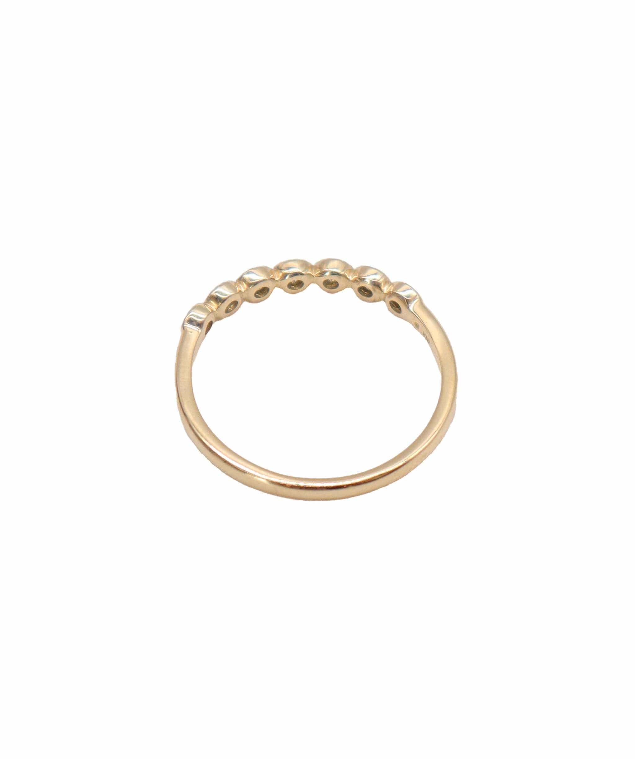 Luxury Promise Ring size 13, diamond 0.21ct, K18 YG yellow gold 750, Diamond Ring DXBS4071