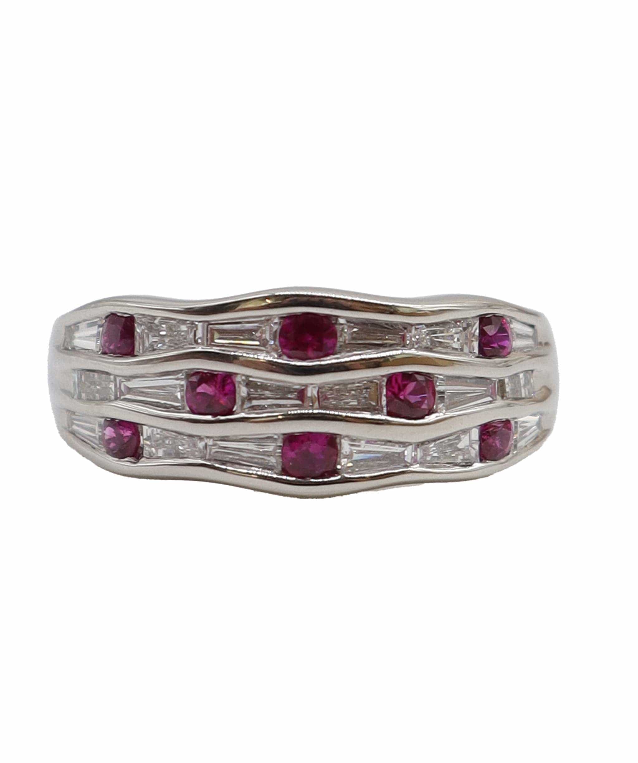 Luxury Promise Ruby 0.37ct Diamond 0.62ct Ring Pt Platinum size5.25(US) 90254895 DXBS3869