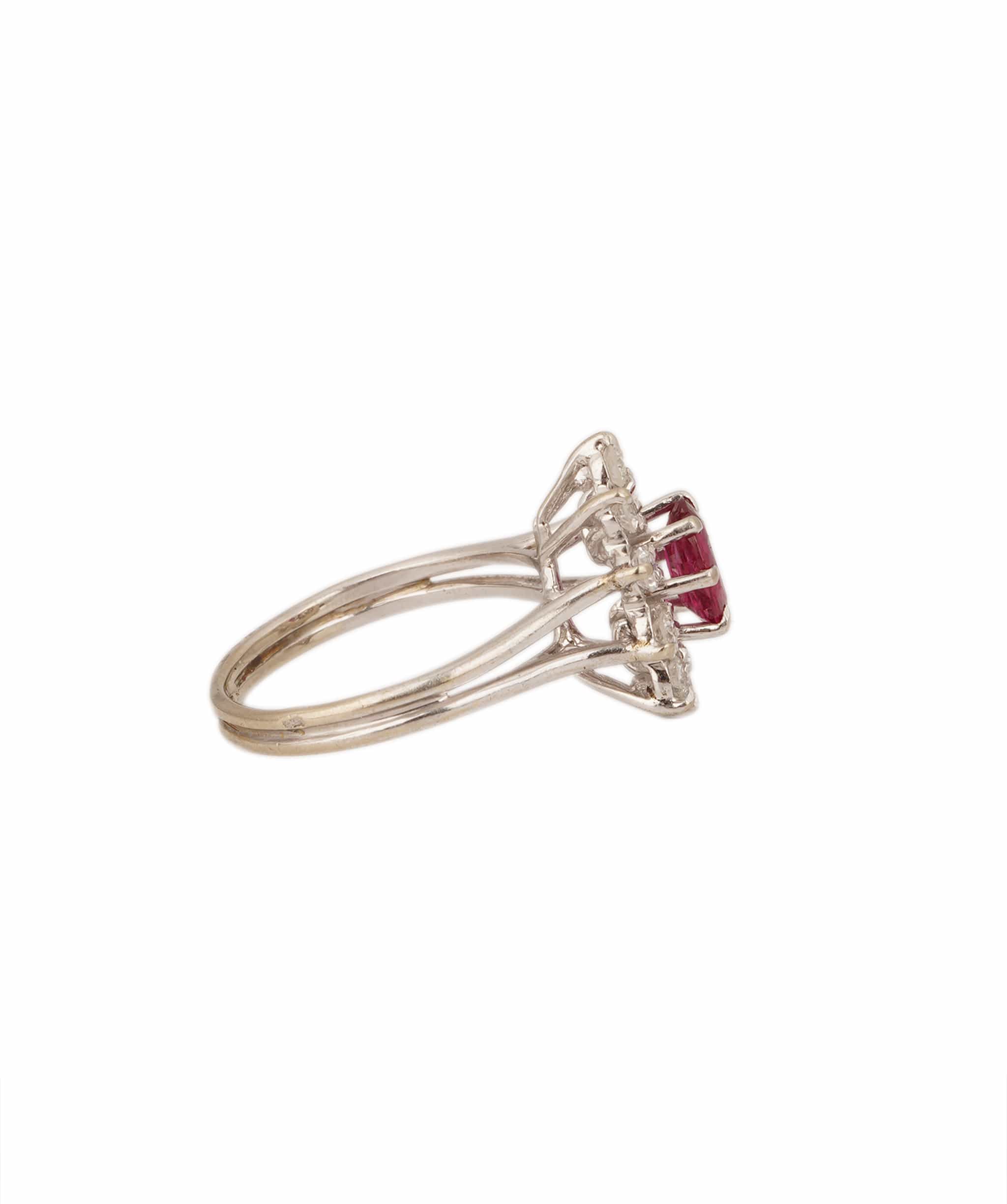 Luxury Promise Ruby and Diamond Cluster Ring WAHLKA-4