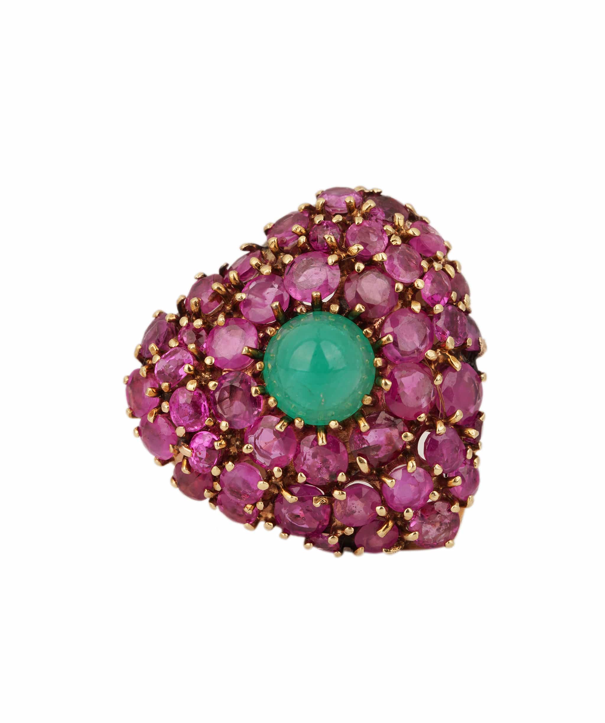 Luxury Promise Ruby and Emerald Heart Ring WAHLKA-6