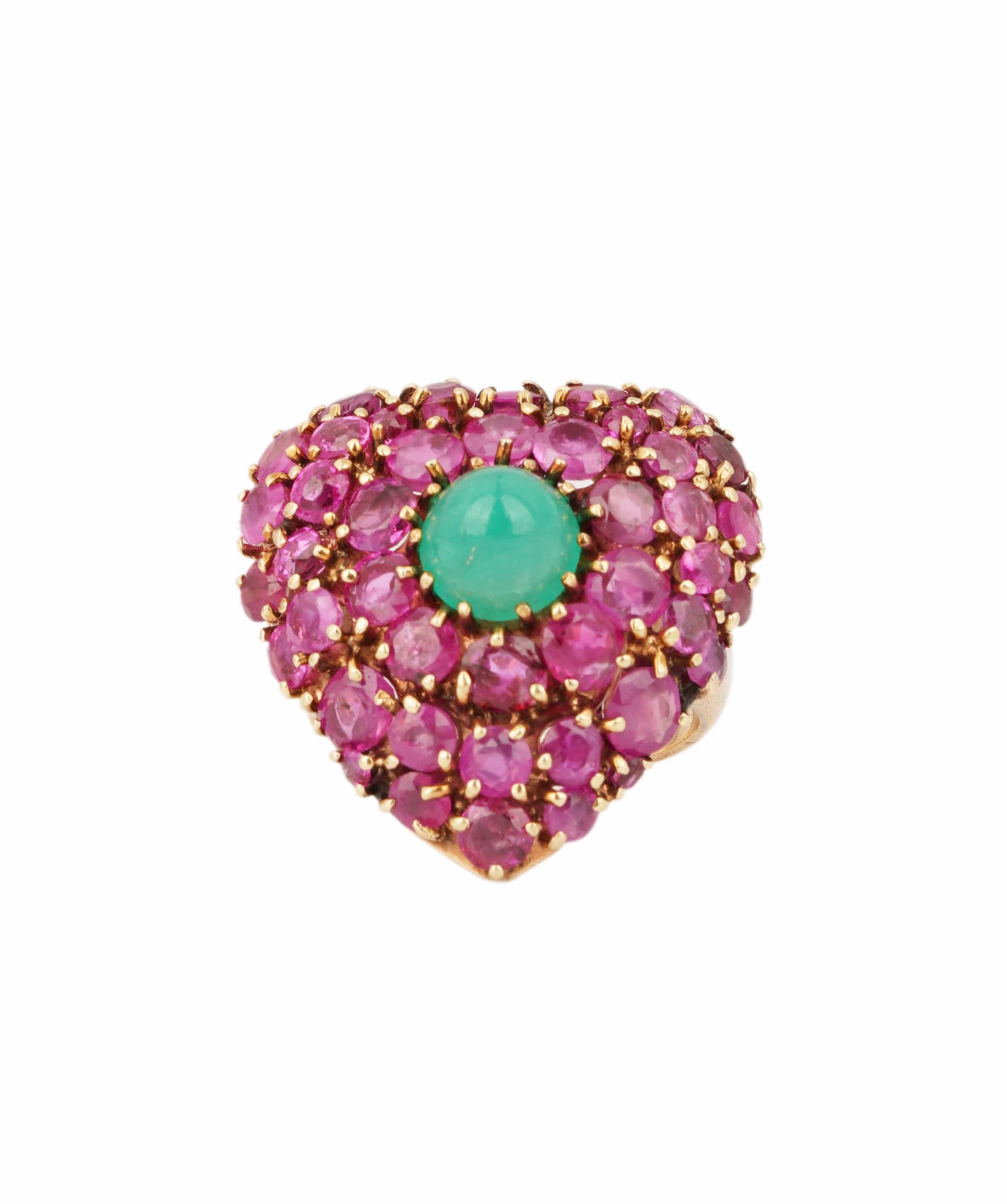 Luxury Promise Ruby and Emerald Heart Ring WAHLKA-6