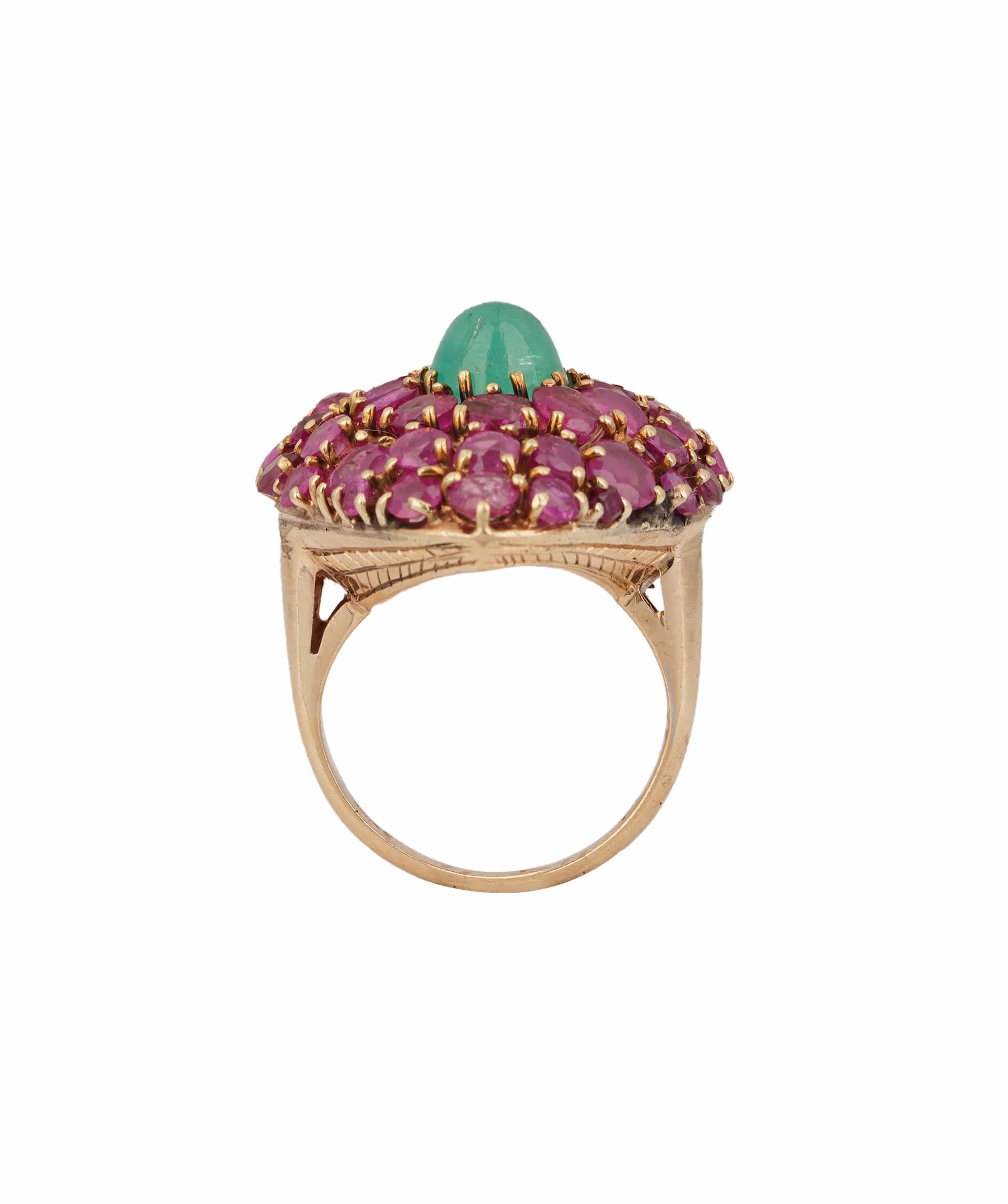Luxury Promise Ruby and Emerald Heart Ring WAHLKA-6