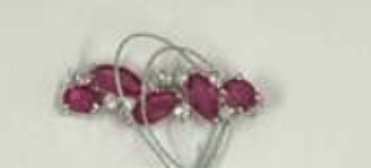 Luxury Promise Ruby Bar Pendant with Diamond Accents in 18KWG / 1.9g, R0.75ct, D0.18ct 053699 JJC0271
