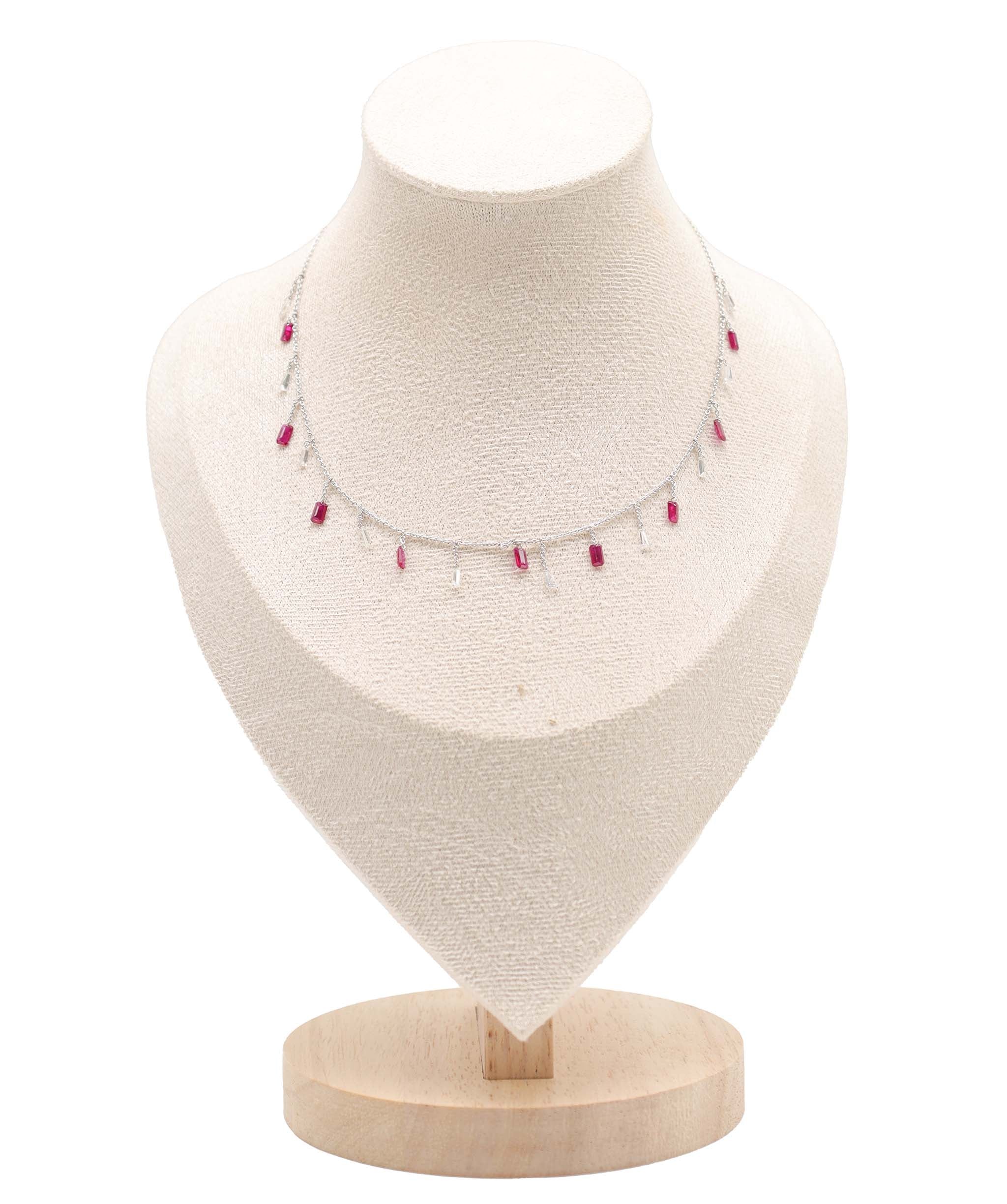 Luxury Promise Ruby Drop Necklace Gold 2.9 / Diamond 1.2 / Ruby 2.2 P-R11 ASC6464