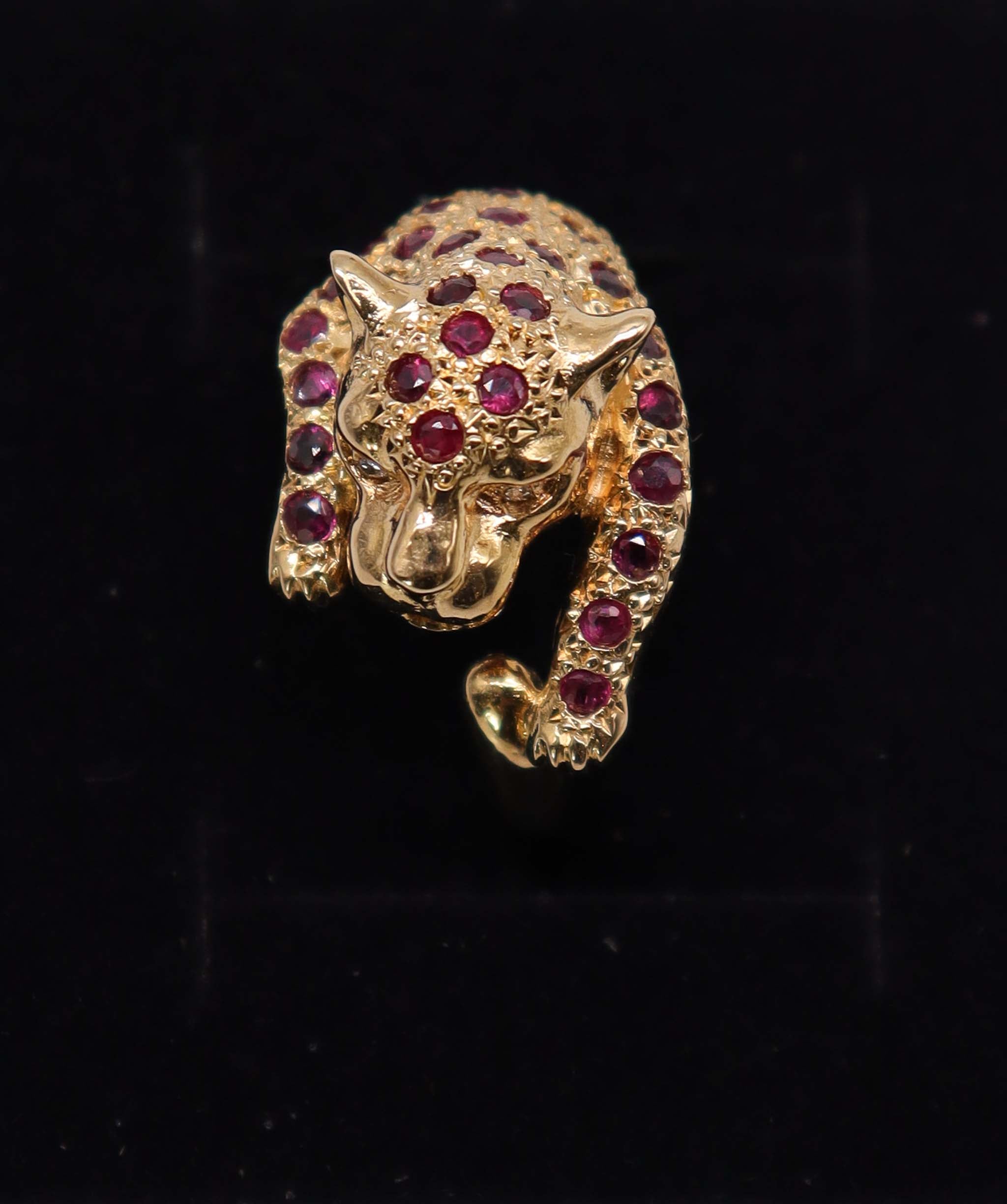 Luxury Promise Ruby/gold panther ring DXBS4554 EU 52