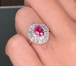Luxury Promise Ruby Ring in Pt900 - R1.26ct / D0.90ct AE5612 JJC0293