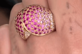 Luxury Promise Ruby & Sapphire Ring in 18K / R & S 4.12ct, D0.91ct CX8783 JJC0329