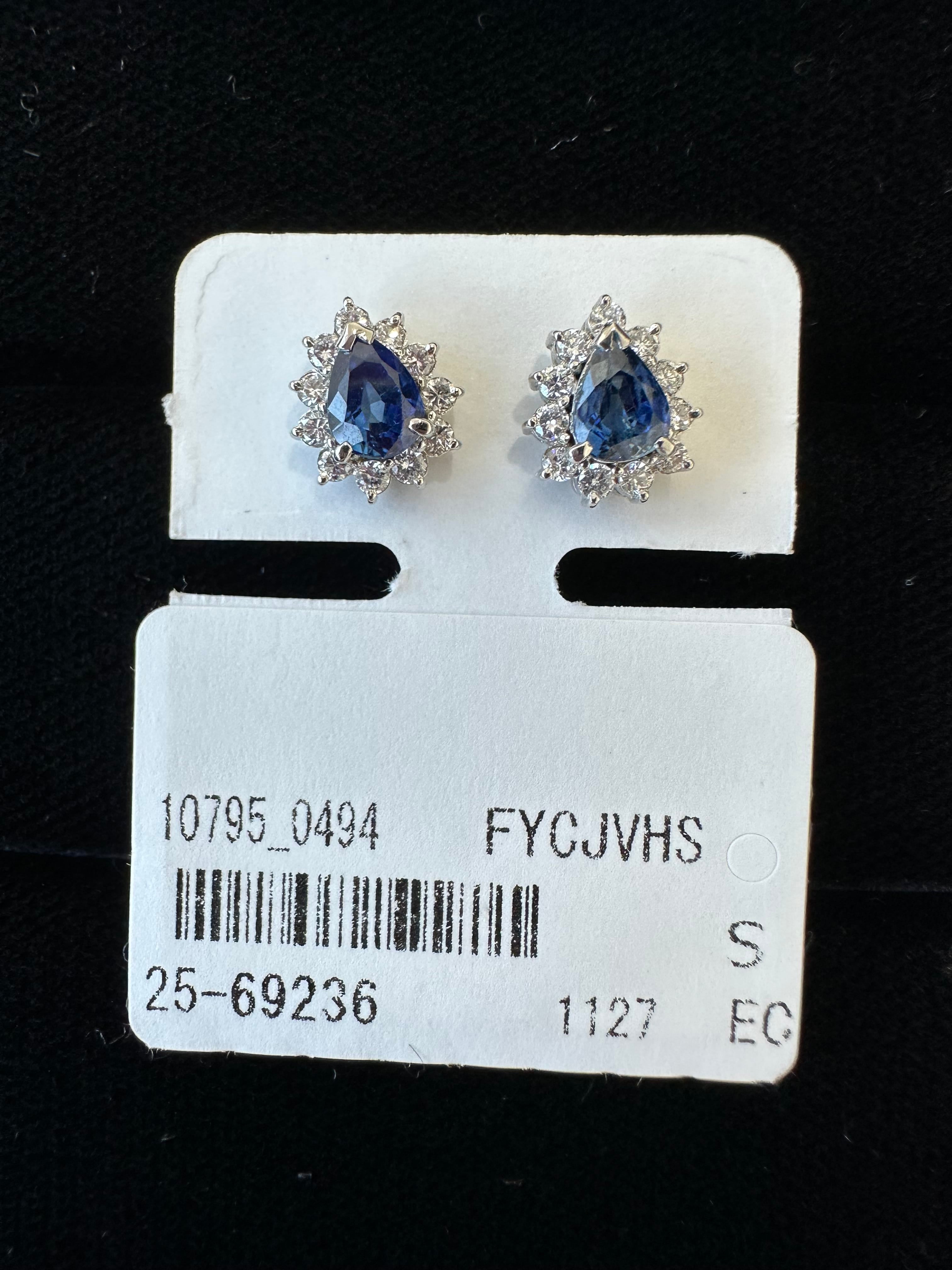 Luxury Promise SAPPHIRE 1.3 DIA 0.394 PT900 PIERCE 25-69236